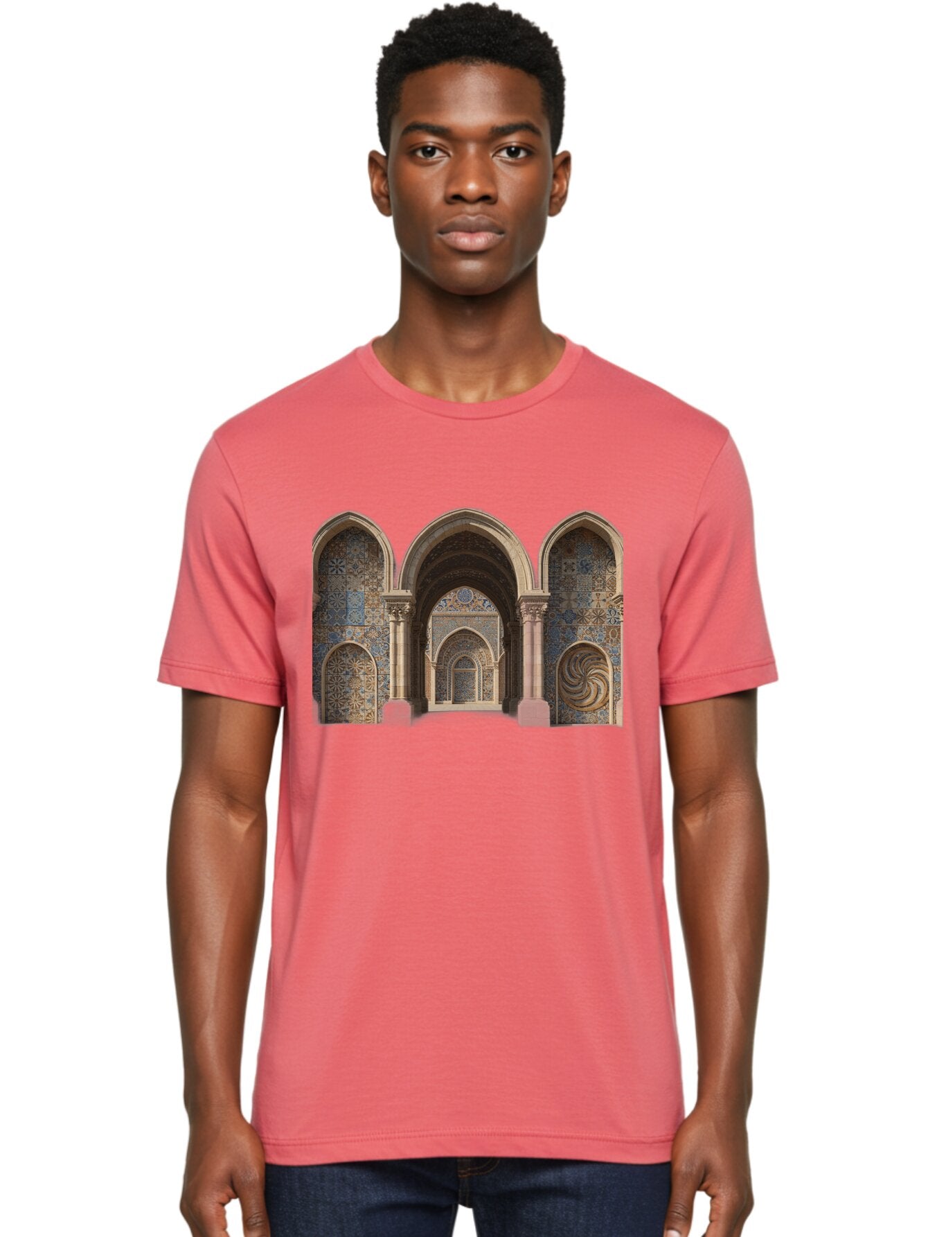 Moorish-Archway Men'S Graphic Tee, 100% Cotton, Comfortable Casual Summer Wear, Machine Washable, Vintage Camera, Old Camera, Antique Camera, Black Camera, Classic Photography, Photography Equipment, Nostalgic Device, Film Camera, Camera Art Bag812 28