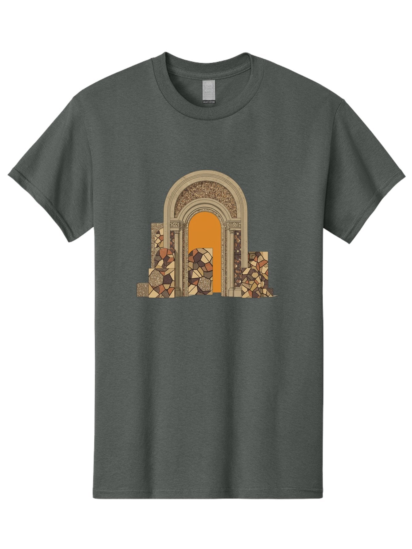 Mosaic-Archway Men'S Graphic Tee, 100% Cotton, Comfortable Casual Summer Wear, Machine Washable, Vintage Camera, Old Camera, Antique Camera, Black Camera, Classic Photography, Photography Equipment, Nostalgic Device, Film Camera, Camera Art Bag814 6