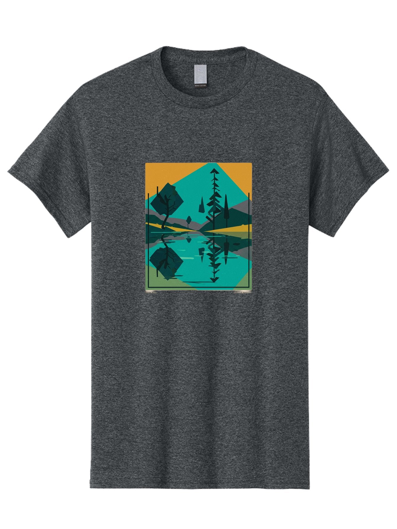 Mountain-Lake-Landscape Men'S Graphic Tee, 100% Cotton, Comfortable Casual Summer Wear, Machine Washable, Vintage Camera, Old Camera, Antique Camera, Black Camera, Classic Photography, Photography Equipment, Nostalgic Device, Film Camera, Bag821 4