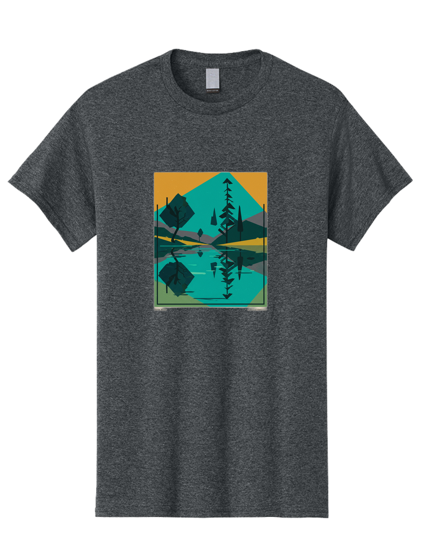 Mountain-Lake-Landscape Men'S Graphic Tee, 100% Cotton, Comfortable Casual Summer Wear, Machine Washable, Vintage Camera, Old Camera, Antique Camera, Black Camera, Classic Photography, Photography Equipment, Nostalgic Device, Film Camera, Bag821 12