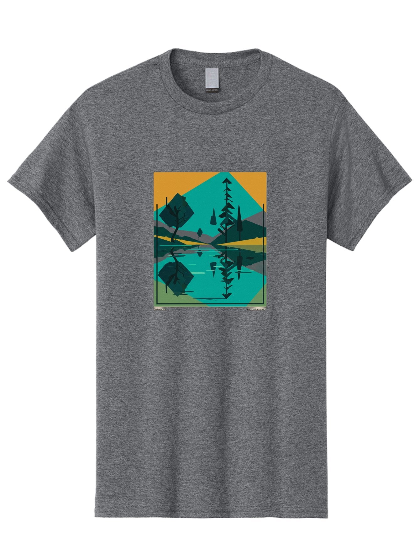 Mountain-Lake-Landscape Men'S Graphic Tee, 100% Cotton, Comfortable Casual Summer Wear, Machine Washable, Vintage Camera, Old Camera, Antique Camera, Black Camera, Classic Photography, Photography Equipment, Nostalgic Device, Film Camera, Bag821 9