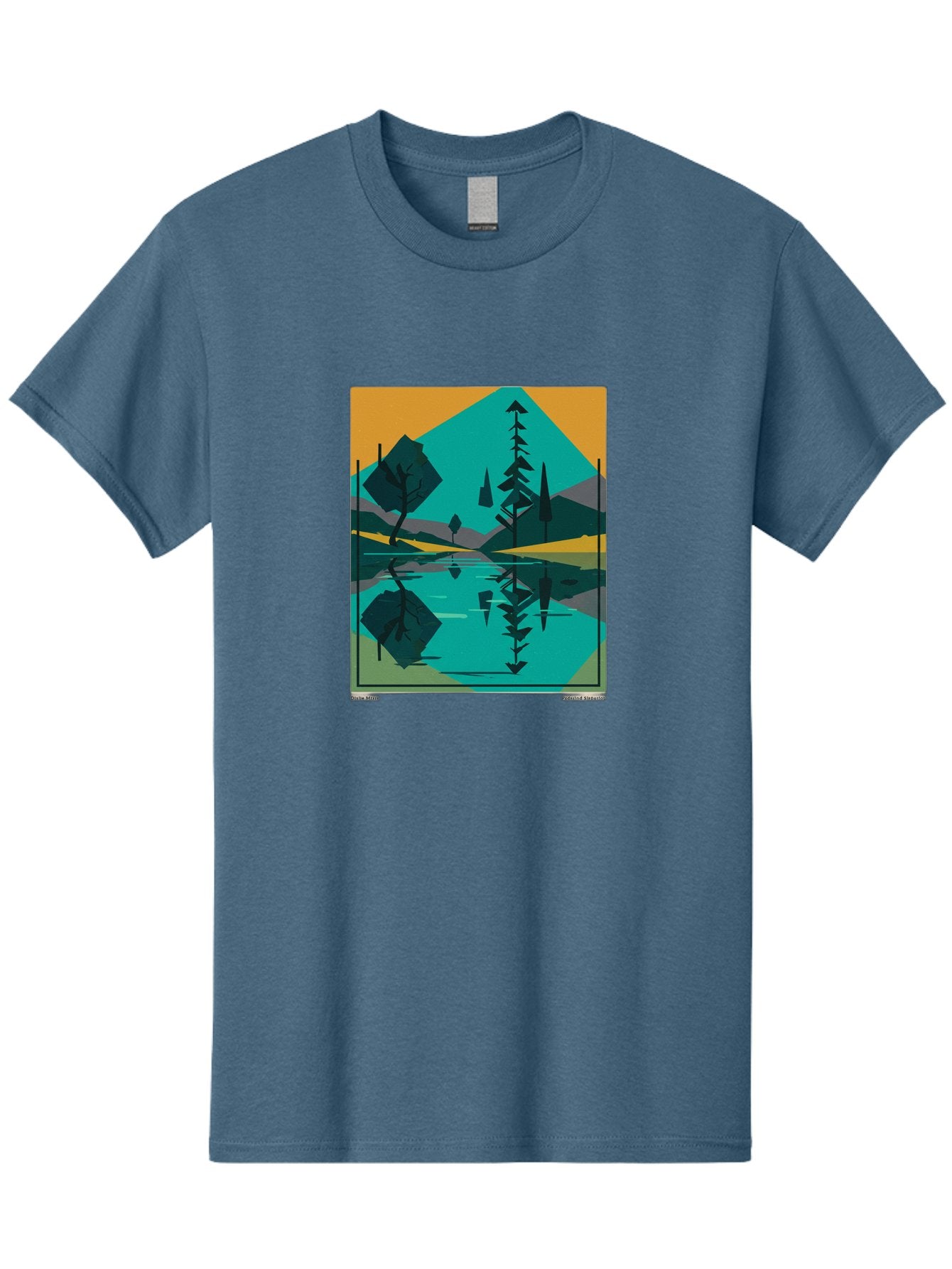 Mountain-Lake-Landscape Men'S Graphic Tee, 100% Cotton, Comfortable Casual Summer Wear, Machine Washable, Vintage Camera, Old Camera, Antique Camera, Black Camera, Classic Photography, Photography Equipment, Nostalgic Device, Film Camera, Bag821 10