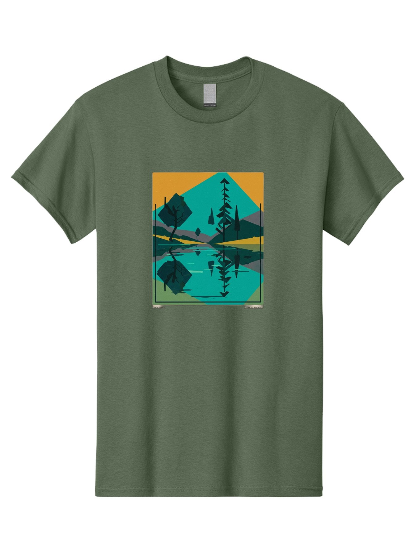 Mountain-Lake-Landscape Men'S Graphic Tee, 100% Cotton, Comfortable Casual Summer Wear, Machine Washable, Vintage Camera, Old Camera, Antique Camera, Black Camera, Classic Photography, Photography Equipment, Nostalgic Device, Film Camera, Bag821