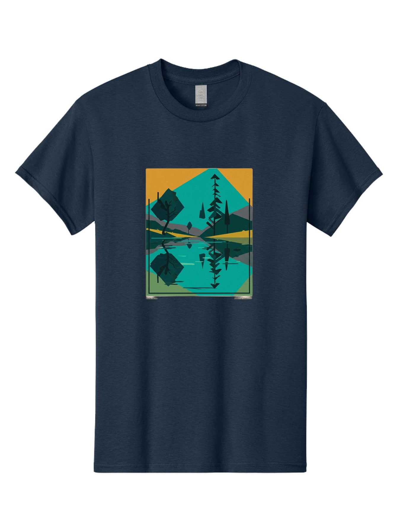 Mountain-Lake-Landscape Men'S Graphic Tee, 100% Cotton, Comfortable Casual Summer Wear, Machine Washable, Vintage Camera, Old Camera, Antique Camera, Black Camera, Classic Photography, Photography Equipment, Nostalgic Device, Film Camera, Bag821 13