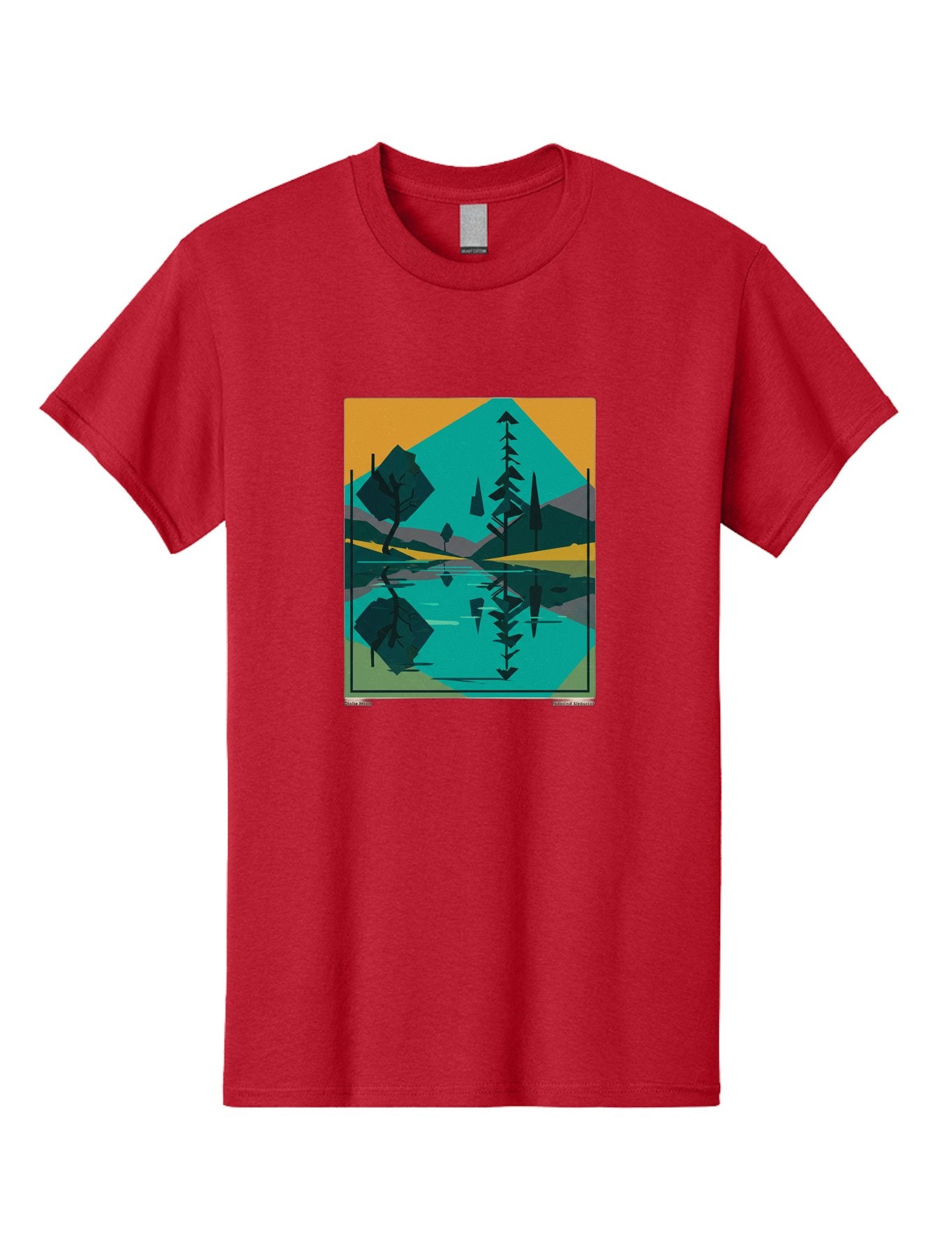 Mountain-Lake-Landscape Men'S Graphic Tee, 100% Cotton, Comfortable Casual Summer Wear, Machine Washable, Vintage Camera, Old Camera, Antique Camera, Black Camera, Classic Photography, Photography Equipment, Nostalgic Device, Film Camera, Bag821 15