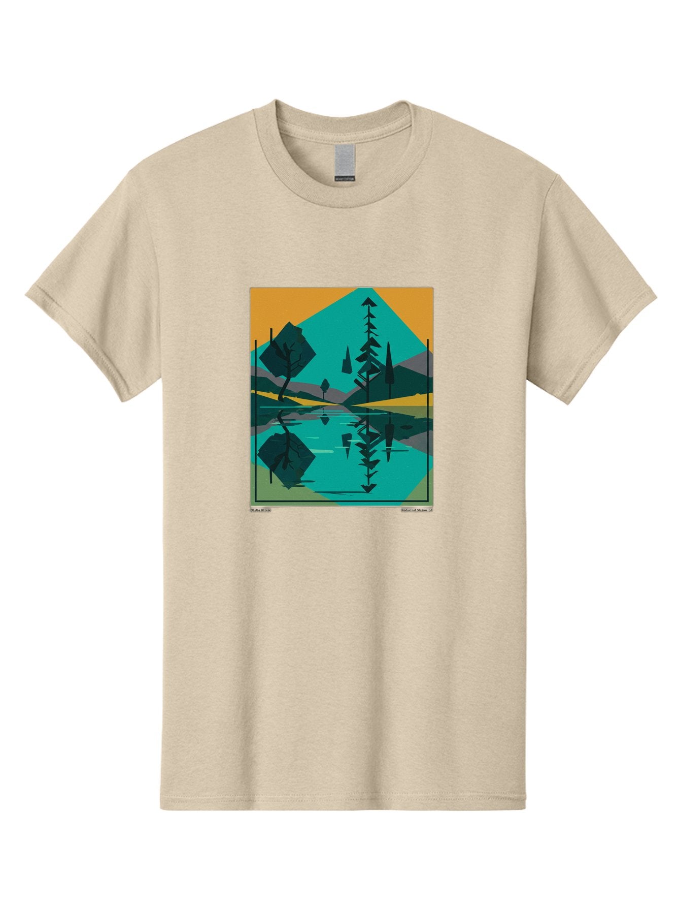Mountain-Lake-Landscape Men'S Graphic Tee, 100% Cotton, Comfortable Casual Summer Wear, Machine Washable, Vintage Camera, Old Camera, Antique Camera, Black Camera, Classic Photography, Photography Equipment, Nostalgic Device, Film Camera, Bag821 6