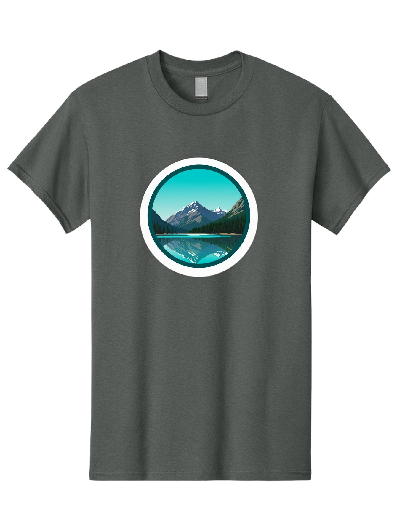 Mountain-Lake-Scene Men'S Graphic Tee, 100% Cotton, Comfortable Casual Summer Wear, Machine Washable, Vintage Camera, Old Camera, Antique Camera, Black Camera, Classic Photography, Photography Equipment, Nostalgic Device, Film Camera, Bag822 4