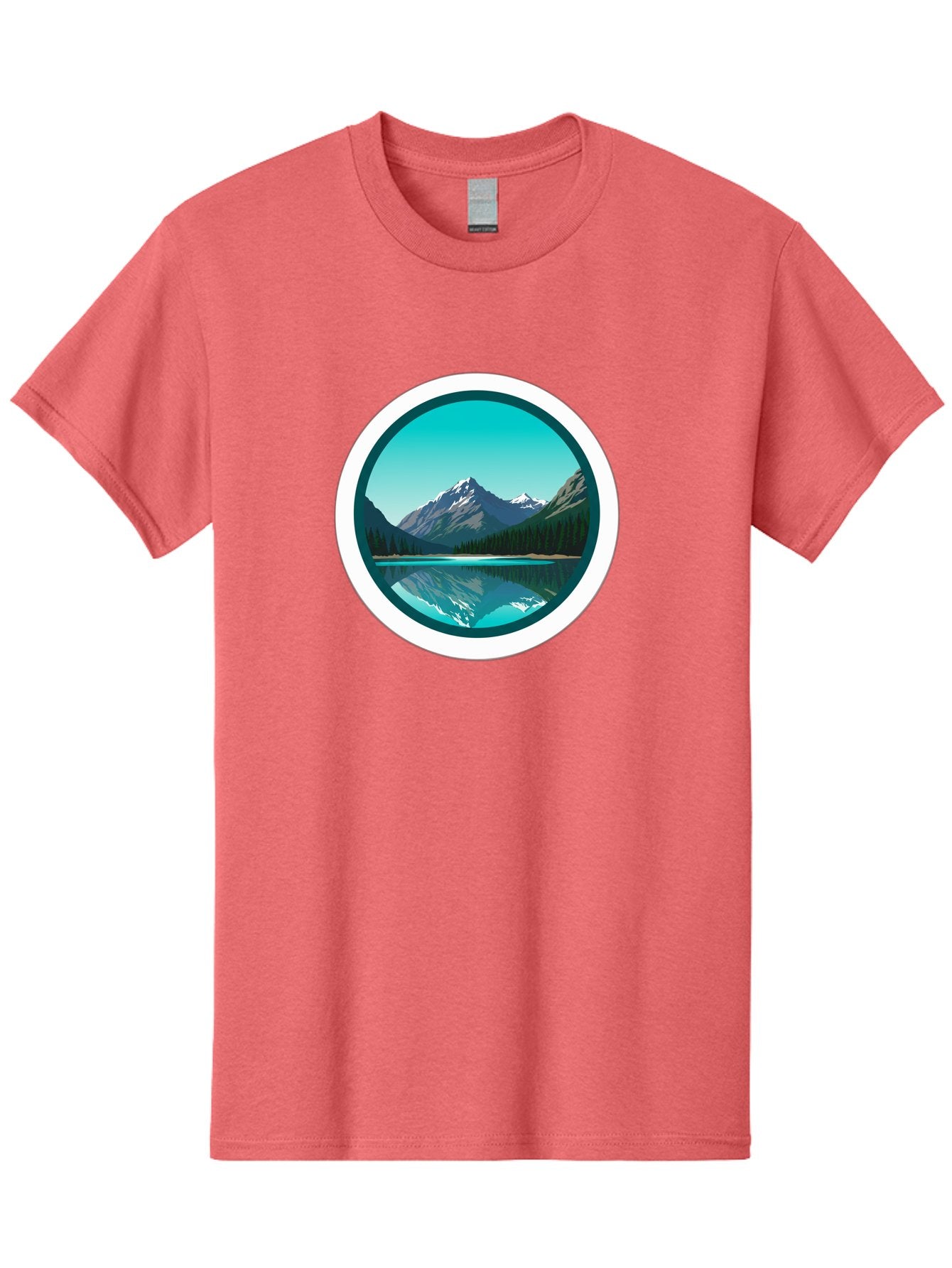 Mountain-Lake-Scene Men'S Graphic Tee, 100% Cotton, Comfortable Casual Summer Wear, Machine Washable, Vintage Camera, Old Camera, Antique Camera, Black Camera, Classic Photography, Photography Equipment, Nostalgic Device, Film Camera, Bag822 13