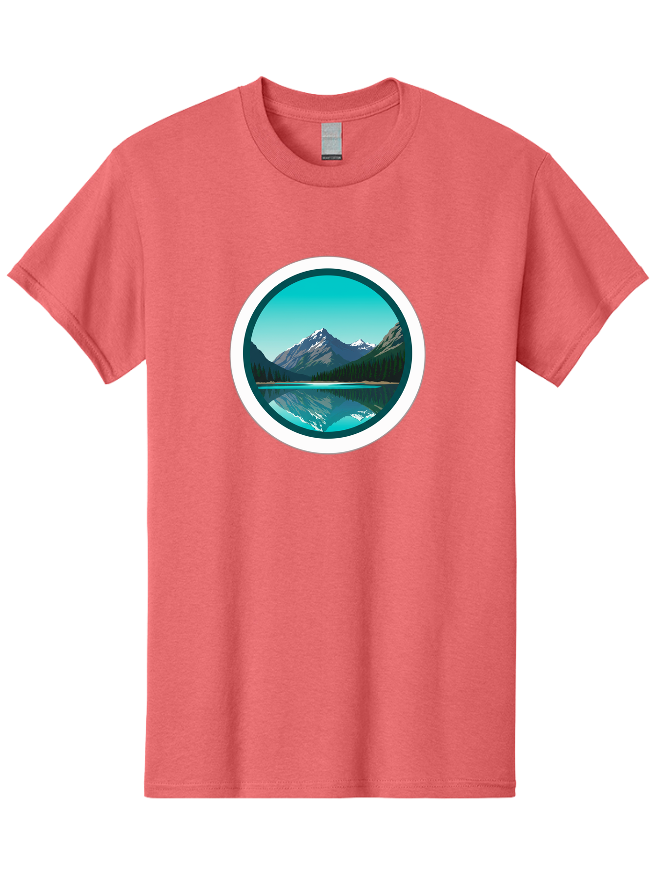 Mountain-Lake-Scene Men'S Graphic Tee, 100% Cotton, Comfortable Casual Summer Wear, Machine Washable, Vintage Camera, Old Camera, Antique Camera, Black Camera, Classic Photography, Photography Equipment, Nostalgic Device, Film Camera, Bag822 15