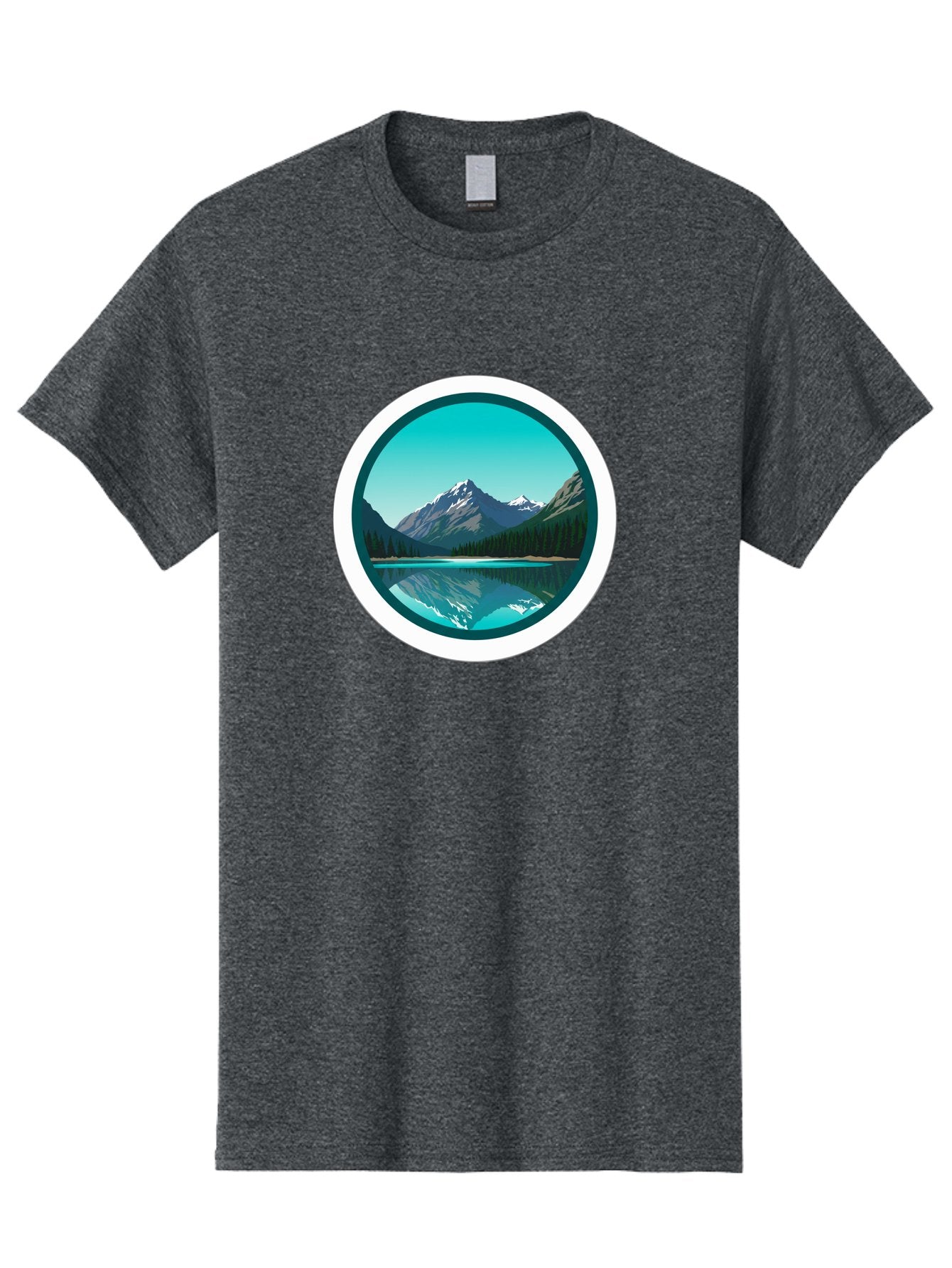Mountain-Lake-Scene Men'S Graphic Tee, 100% Cotton, Comfortable Casual Summer Wear, Machine Washable, Vintage Camera, Old Camera, Antique Camera, Black Camera, Classic Photography, Photography Equipment, Nostalgic Device, Film Camera, Bag822 10