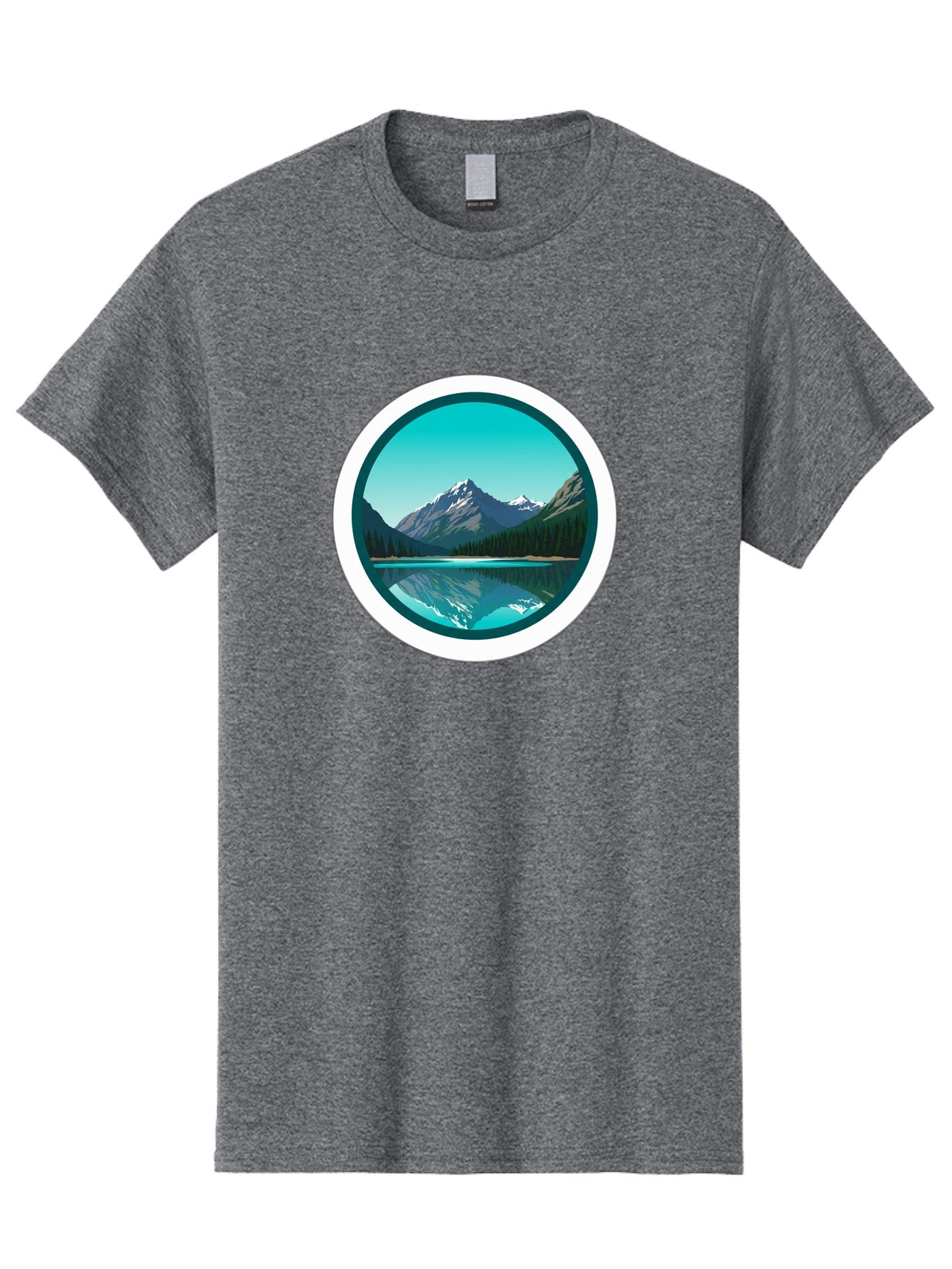 Mountain-Lake-Scene Men'S Graphic Tee, 100% Cotton, Comfortable Casual Summer Wear, Machine Washable, Vintage Camera, Old Camera, Antique Camera, Black Camera, Classic Photography, Photography Equipment, Nostalgic Device, Film Camera, Bag822 11