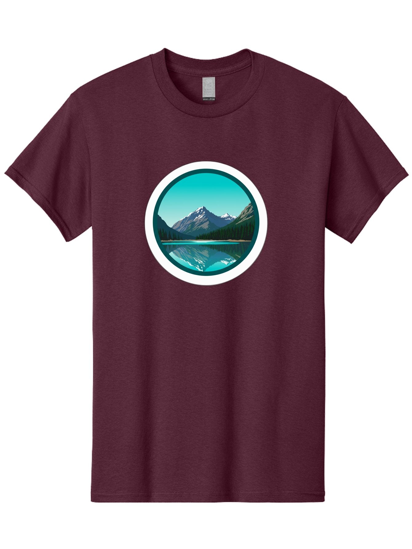 Mountain-Lake-Scene Men'S Graphic Tee, 100% Cotton, Comfortable Casual Summer Wear, Machine Washable, Vintage Camera, Old Camera, Antique Camera, Black Camera, Classic Photography, Photography Equipment, Nostalgic Device, Film Camera, Bag822 12