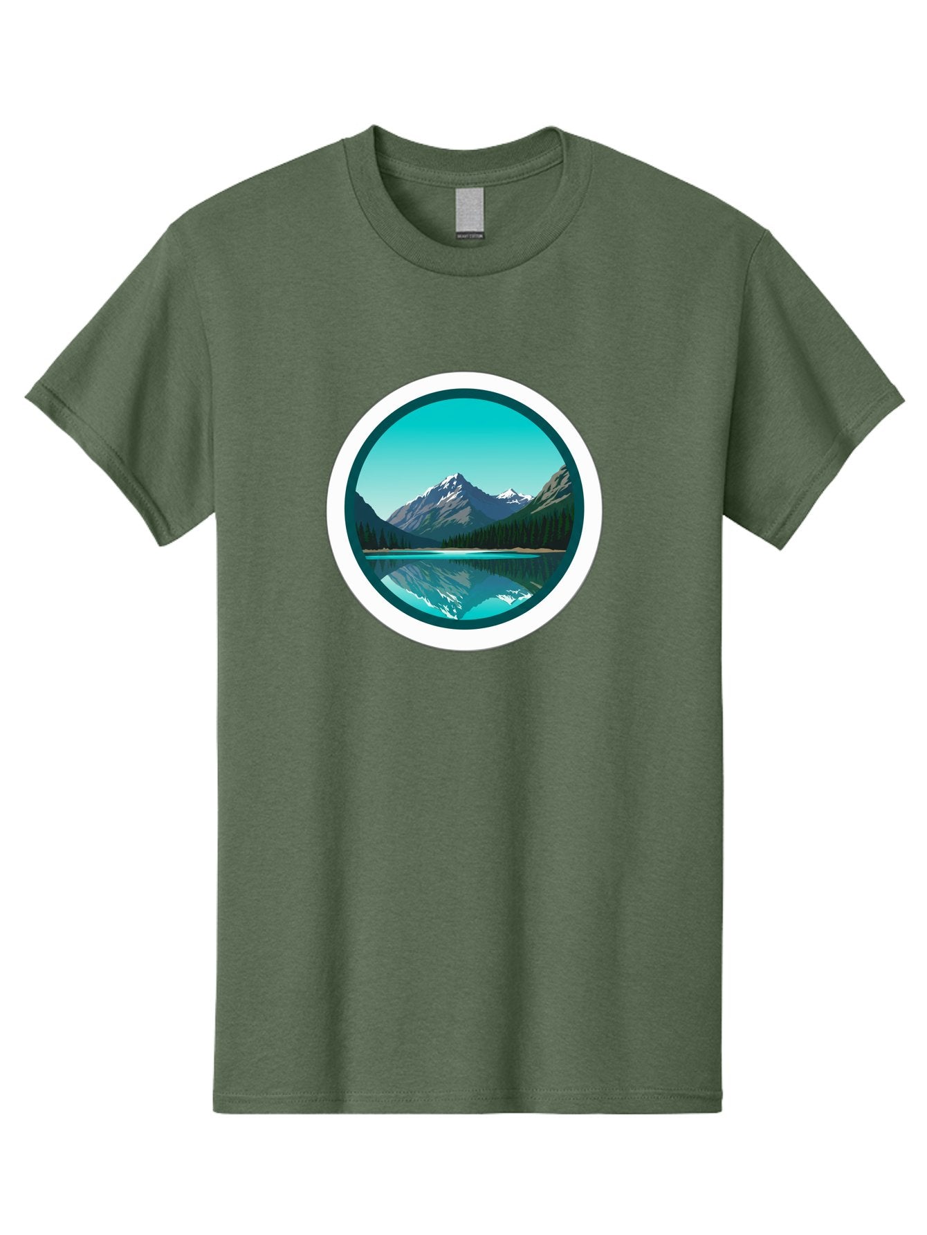 Mountain-Lake-Scene Men'S Graphic Tee, 100% Cotton, Comfortable Casual Summer Wear, Machine Washable, Vintage Camera, Old Camera, Antique Camera, Black Camera, Classic Photography, Photography Equipment, Nostalgic Device, Film Camera, Bag822 15
