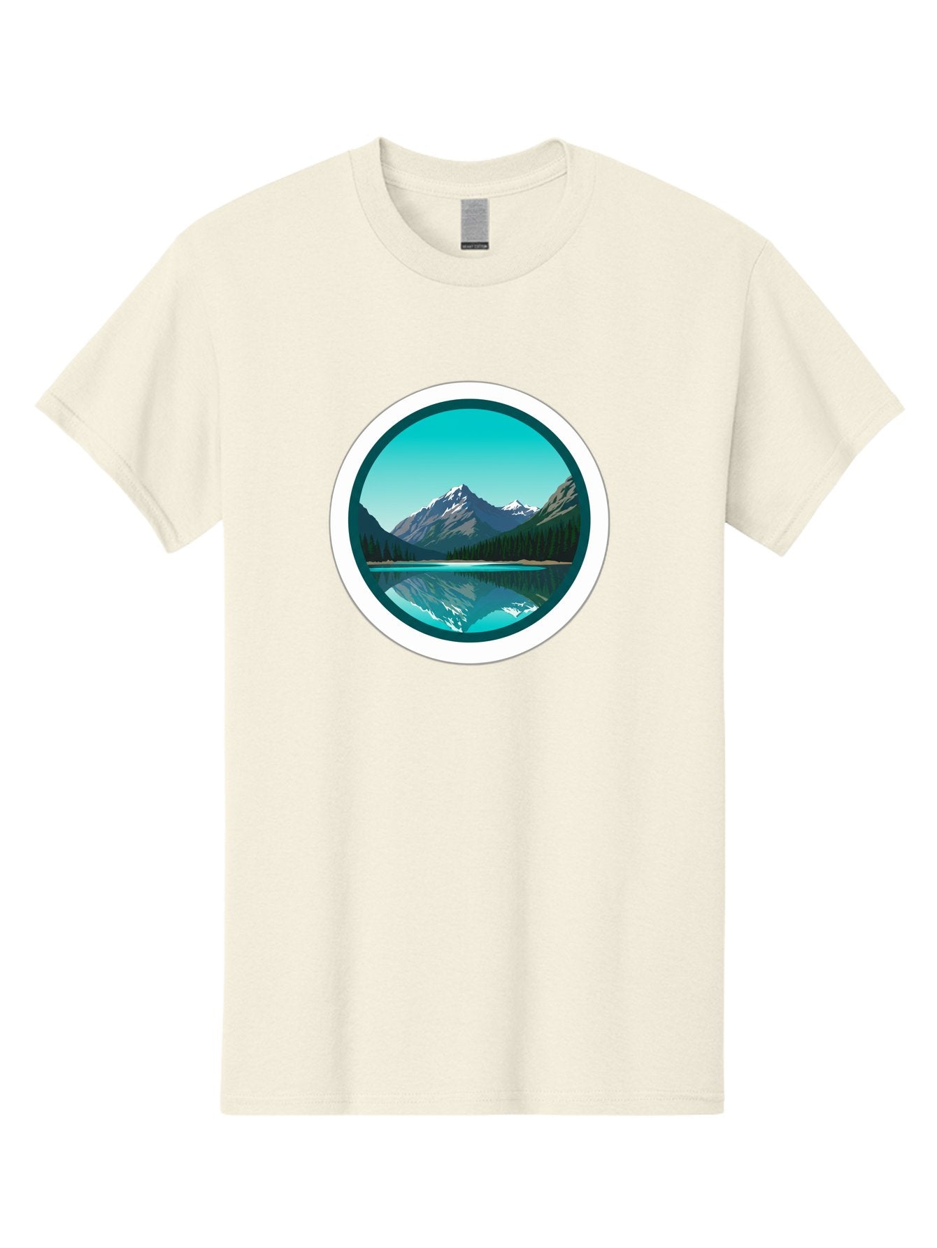 Mountain-Lake-Scene Men'S Graphic Tee, 100% Cotton, Comfortable Casual Summer Wear, Machine Washable, Vintage Camera, Old Camera, Antique Camera, Black Camera, Classic Photography, Photography Equipment, Nostalgic Device, Film Camera, Bag822 8