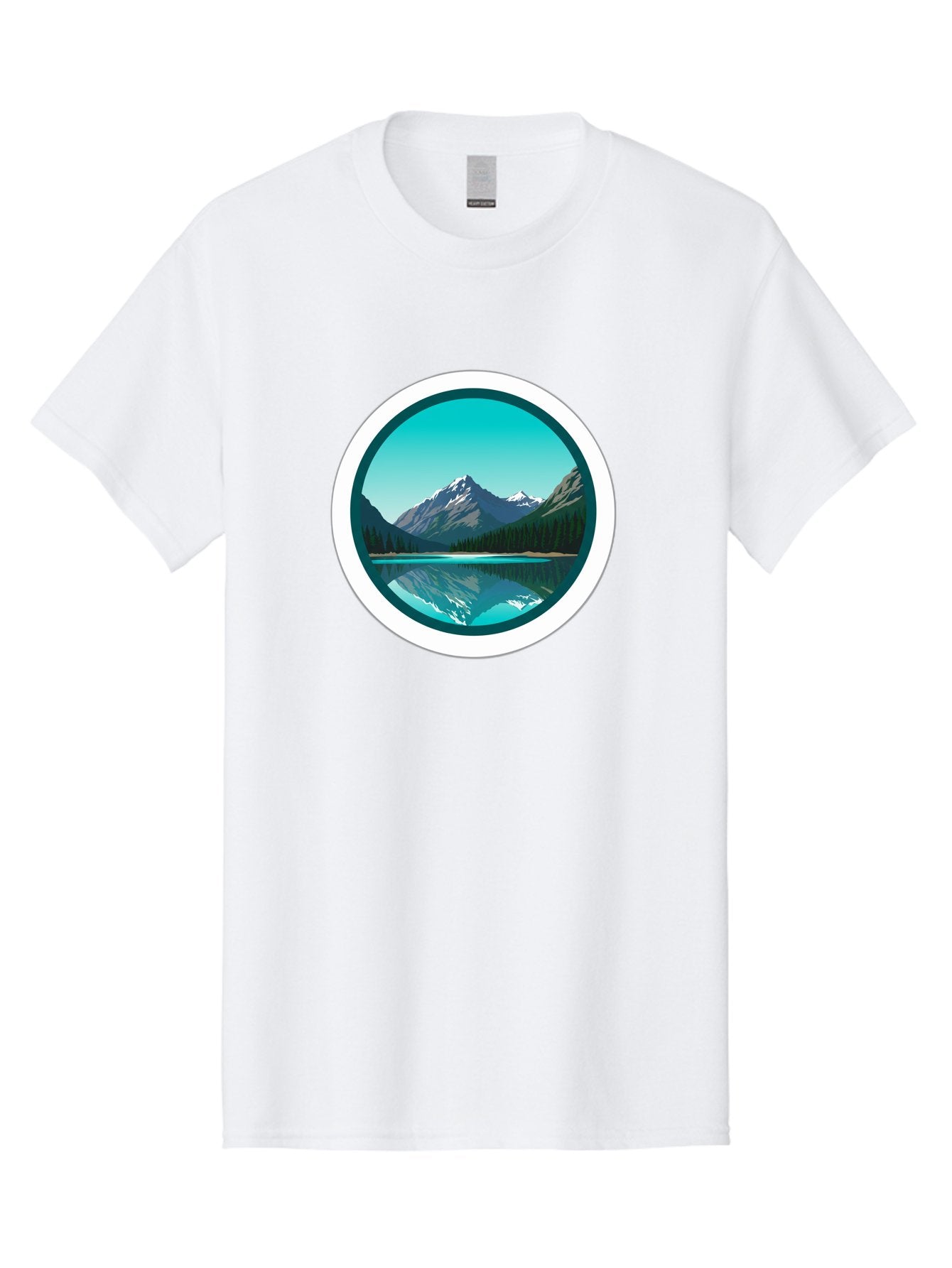 Mountain-Lake-Scene Men'S Graphic Tee, 100% Cotton, Comfortable Casual Summer Wear, Machine Washable, Vintage Camera, Old Camera, Antique Camera, Black Camera, Classic Photography, Photography Equipment, Nostalgic Device, Film Camera, Bag822