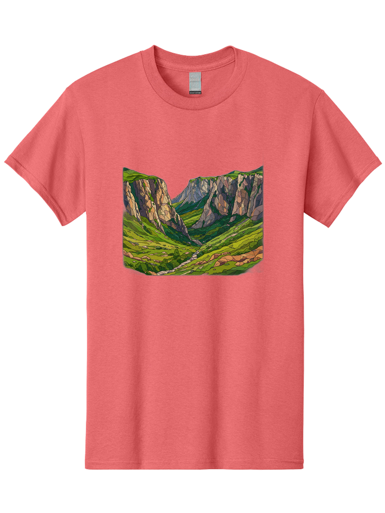 Mountain-Landscape-1 Men'S Graphic Tee, 100% Cotton, Comfortable Casual Summer Wear, Machine Washable, Vintage Camera, Old Camera, Antique Camera, Black Camera, Classic Photography, Photography Equipment, Nostalgic Device, Film Camera, Bag824 5