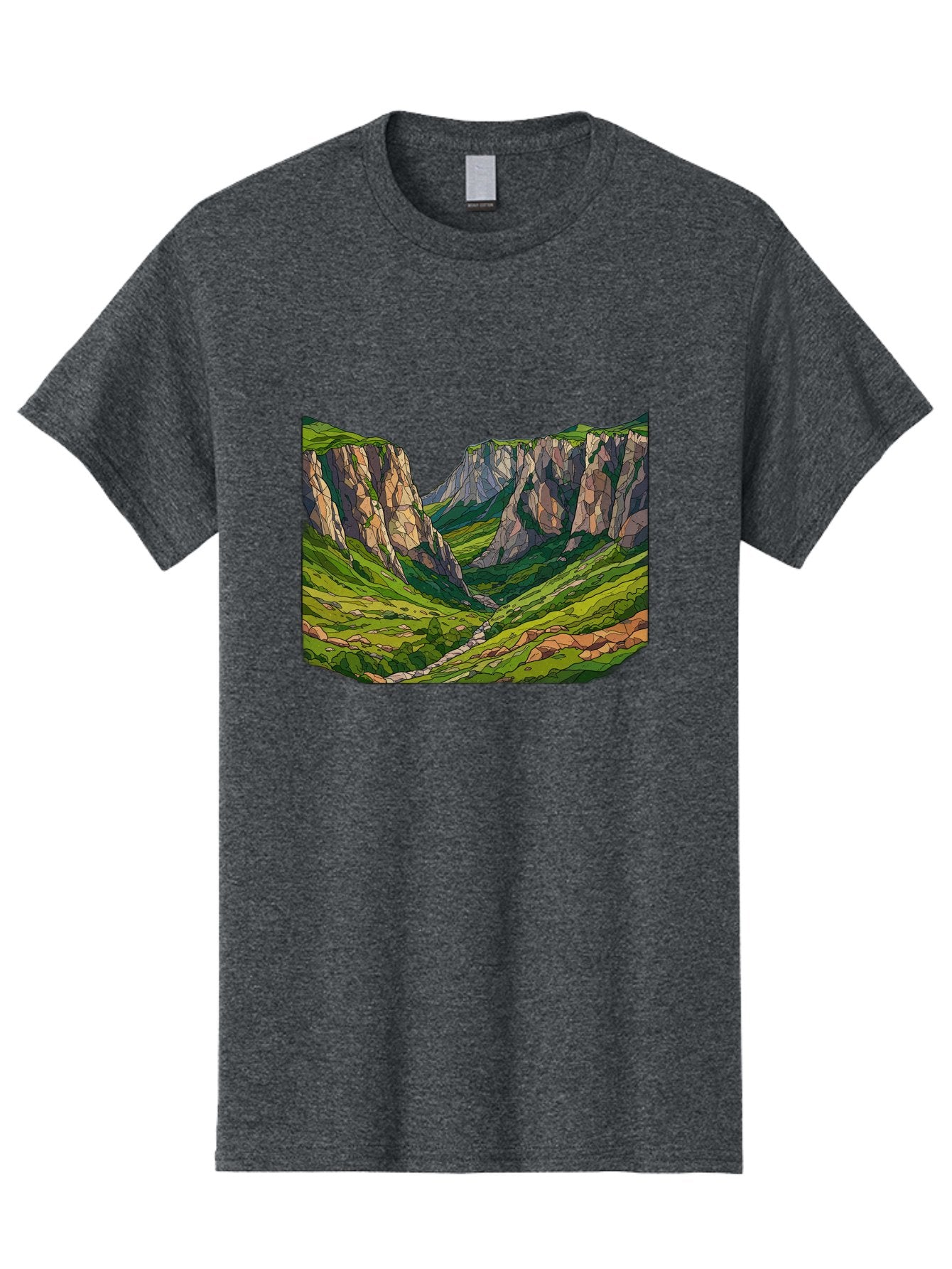Mountain-Landscape-1 Men'S Graphic Tee, 100% Cotton, Comfortable Casual Summer Wear, Machine Washable, Vintage Camera, Old Camera, Antique Camera, Black Camera, Classic Photography, Photography Equipment, Nostalgic Device, Film Camera, Bag824