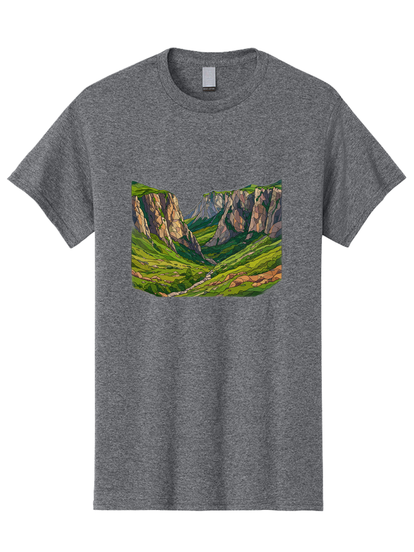 Mountain-Landscape-1 Men'S Graphic Tee, 100% Cotton, Comfortable Casual Summer Wear, Machine Washable, Vintage Camera, Old Camera, Antique Camera, Black Camera, Classic Photography, Photography Equipment, Nostalgic Device, Film Camera, Bag824