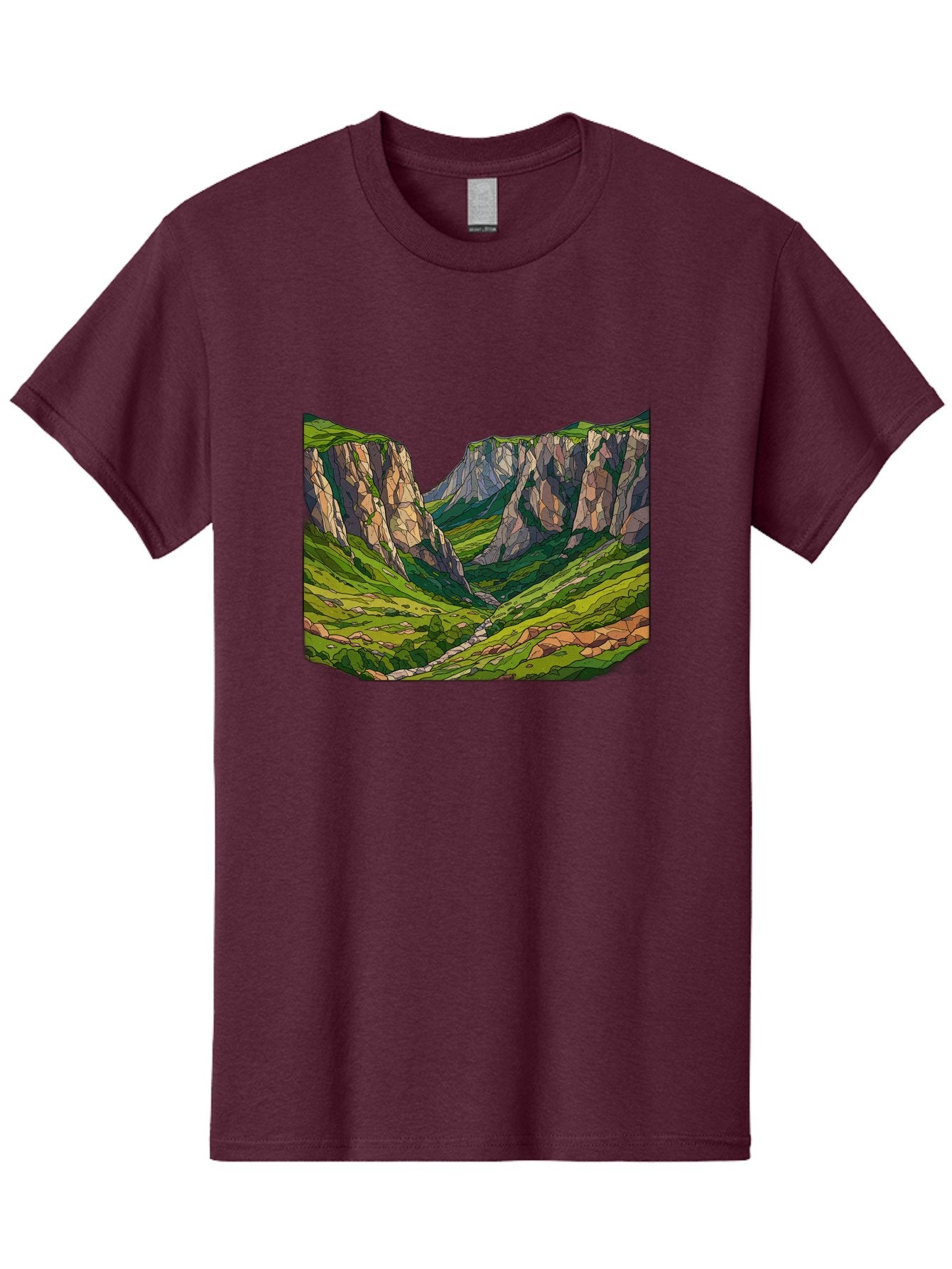Mountain-Landscape-1 Men'S Graphic Tee, 100% Cotton, Comfortable Casual Summer Wear, Machine Washable, Vintage Camera, Old Camera, Antique Camera, Black Camera, Classic Photography, Photography Equipment, Nostalgic Device, Film Camera, Bag824 8