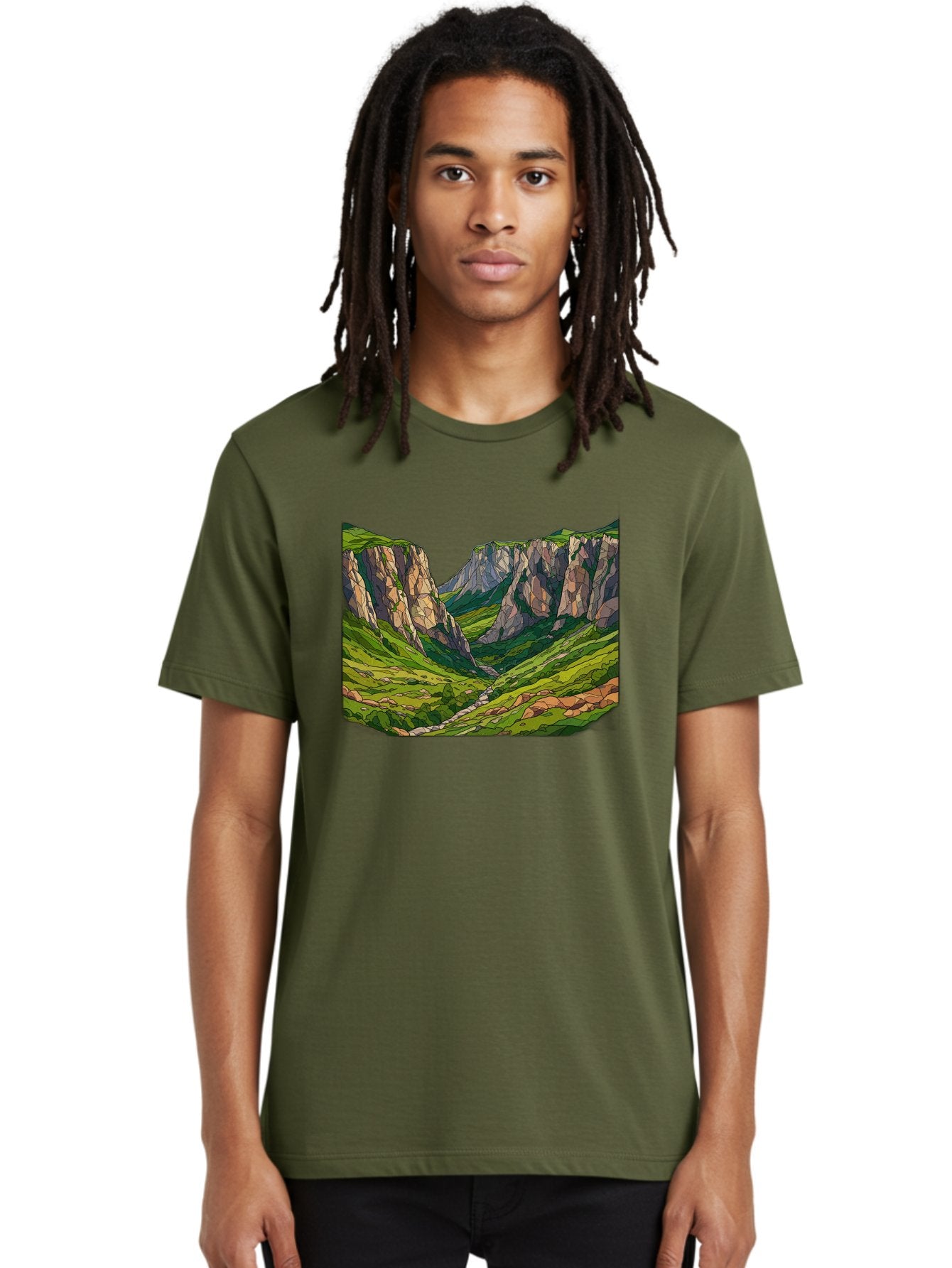 Mountain-Landscape-1 Men'S Graphic Tee, 100% Cotton, Comfortable Casual Summer Wear, Machine Washable, Vintage Camera, Old Camera, Antique Camera, Black Camera, Classic Photography, Photography Equipment, Nostalgic Device, Film Camera, Bag824 27