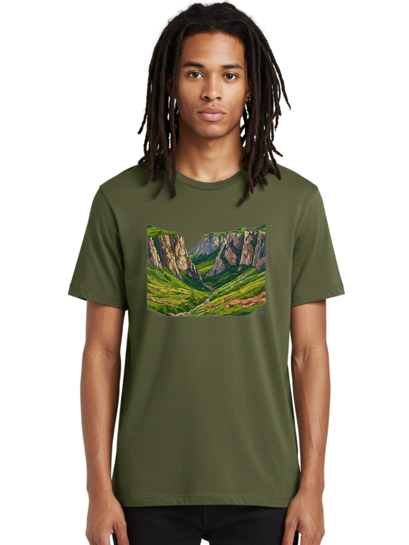 Mountain-Landscape-1 Men'S Graphic Tee, 100% Cotton, Comfortable Casual Summer Wear, Machine Washable, Vintage Camera, Old Camera, Antique Camera, Black Camera, Classic Photography, Photography Equipment, Nostalgic Device, Film Camera, Bag824 19