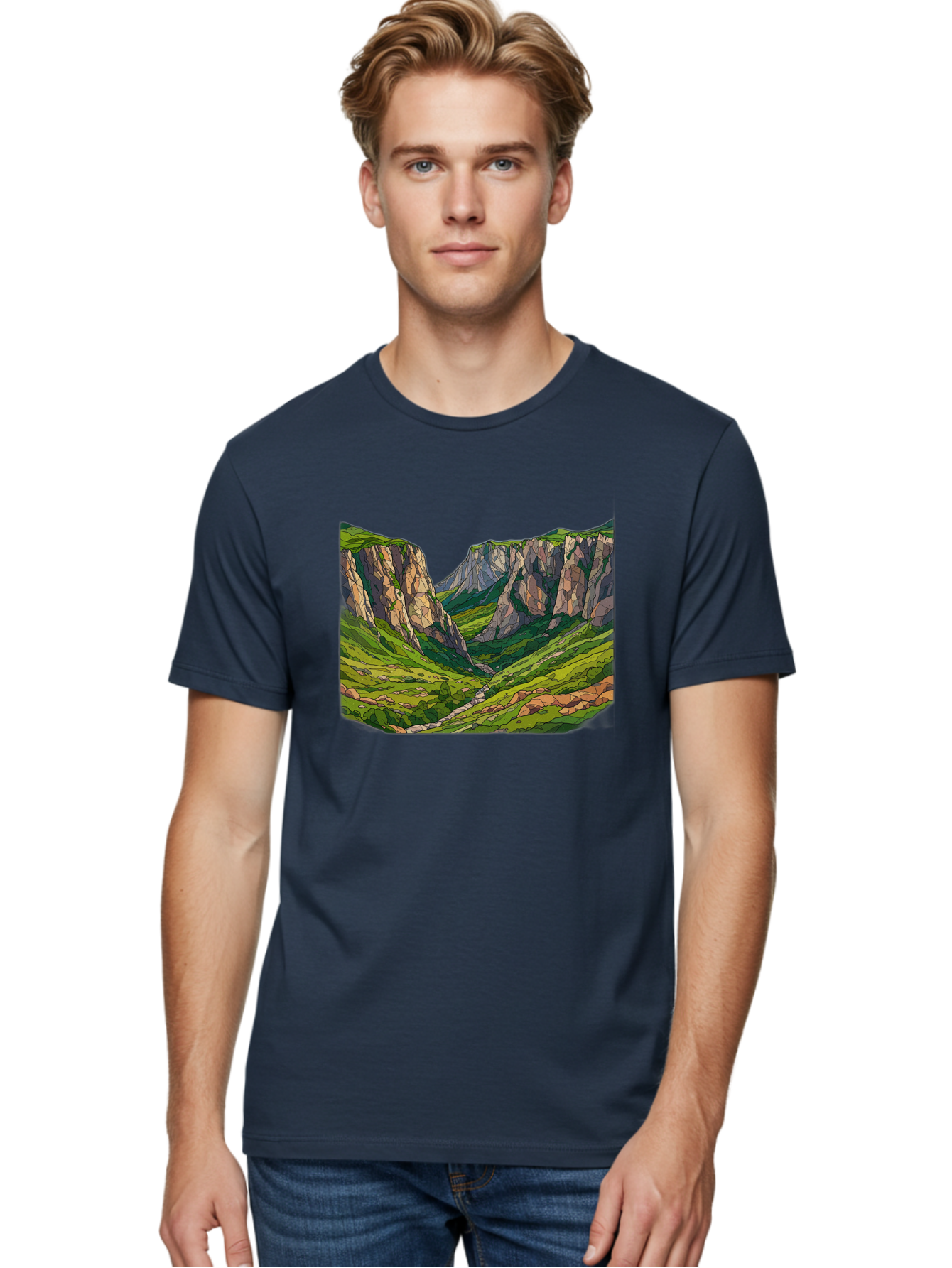 Mountain-Landscape-1 Men'S Graphic Tee, 100% Cotton, Comfortable Casual Summer Wear, Machine Washable, Vintage Camera, Old Camera, Antique Camera, Black Camera, Classic Photography, Photography Equipment, Nostalgic Device, Film Camera, Bag824 18