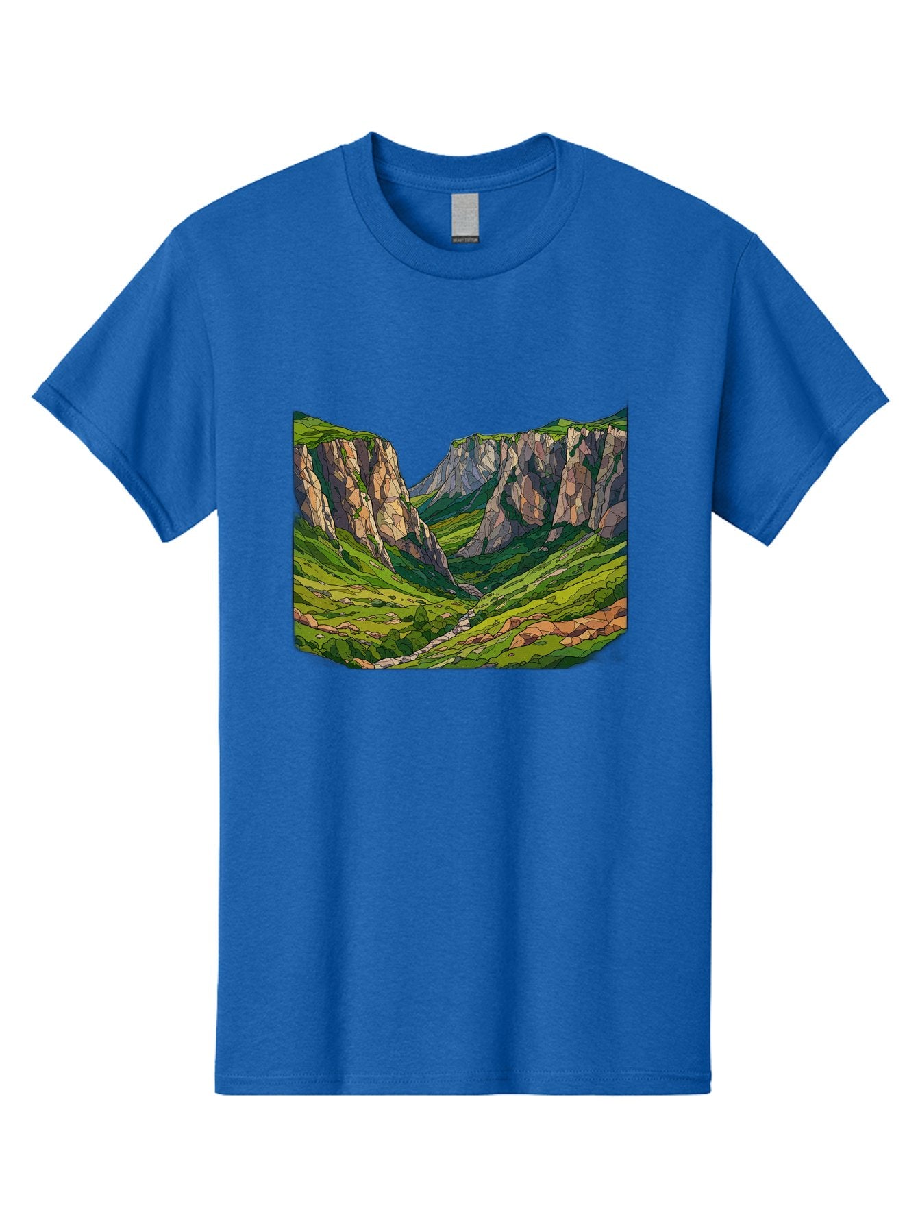 Mountain-Landscape-1 Men'S Graphic Tee, 100% Cotton, Comfortable Casual Summer Wear, Machine Washable, Vintage Camera, Old Camera, Antique Camera, Black Camera, Classic Photography, Photography Equipment, Nostalgic Device, Film Camera, Bag824 7