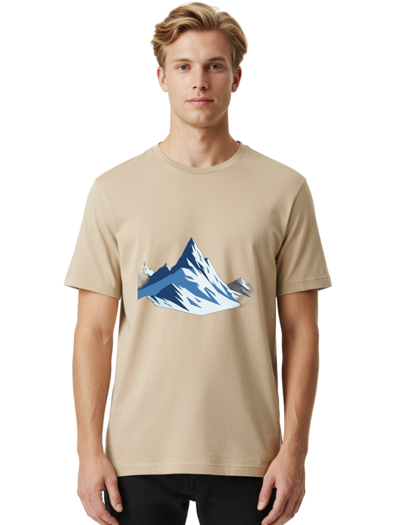 Mountain-Peak-1 Men'S Graphic Tee, 100% Cotton, Comfortable Casual Summer Wear, Machine Washable, Vintage Camera, Old Camera, Antique Camera, Black Camera, Classic Photography, Photography Equipment, Nostalgic Device, Film Camera, Camera Art Bag826 17