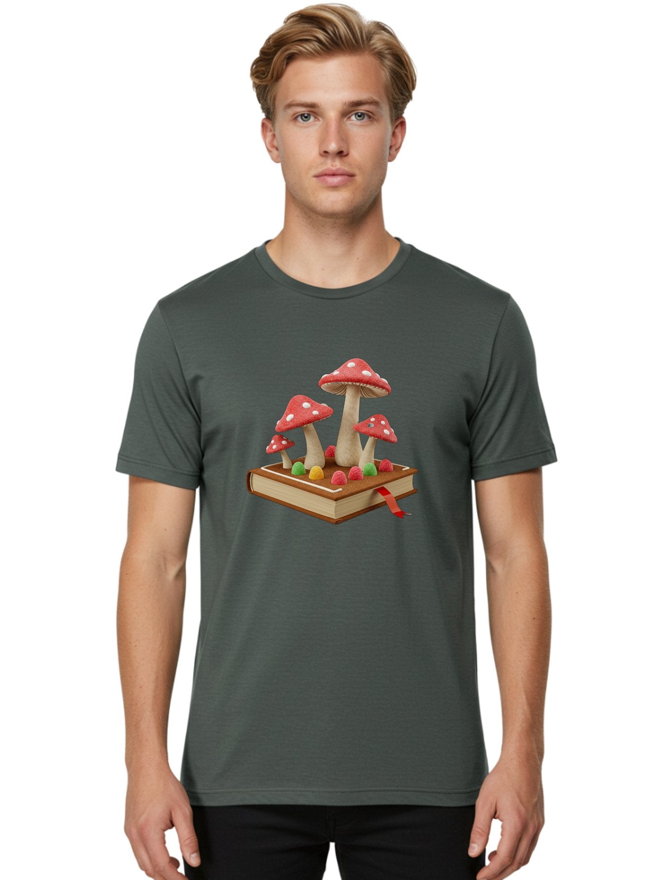 Mushroom-Book-1 Men'S Graphic Tee, 100% Cotton, Comfortable Casual Summer Wear, Machine Washable, Vintage Camera, Old Camera, Antique Camera, Black Camera, Classic Photography, Photography Equipment, Nostalgic Device, Film Camera, Camera Art Bag833 17