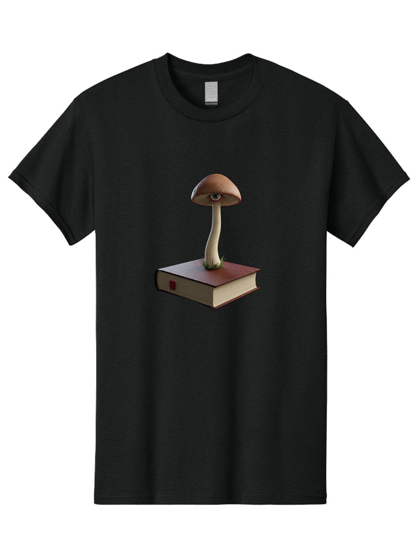 Mushroom-On-Book Men'S Graphic Tee, 100% Cotton, Comfortable Casual Summer Wear, Machine Washable, Vintage Camera, Old Camera, Antique Camera, Black Camera, Classic Photography, Photography Equipment, Nostalgic Device, Film Camera, Camera Art Bag840
