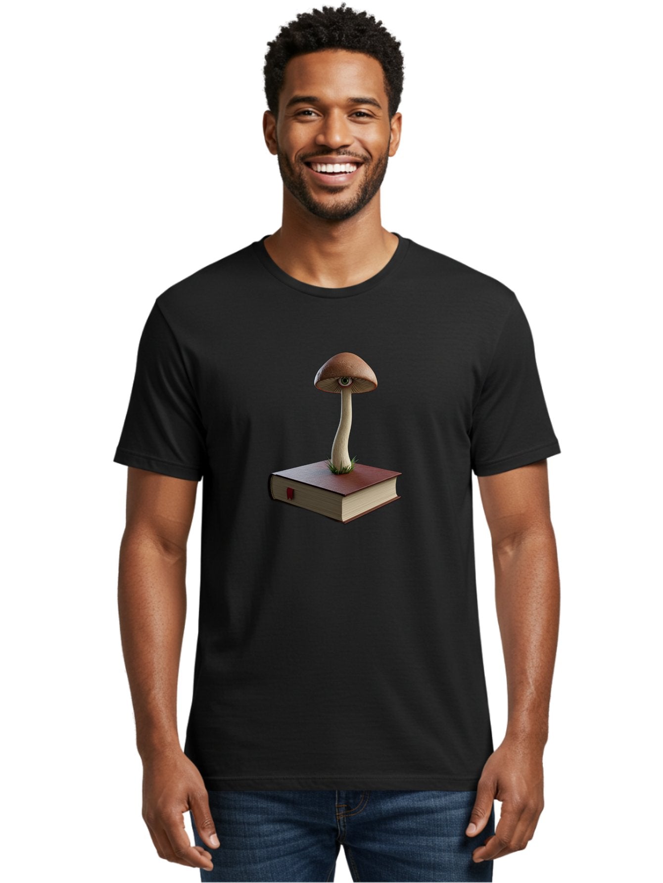 Mushroom-On-Book Men'S Graphic Tee, 100% Cotton, Comfortable Casual Summer Wear, Machine Washable, Vintage Camera, Old Camera, Antique Camera, Black Camera, Classic Photography, Photography Equipment, Nostalgic Device, Film Camera, Camera Art Bag840 19