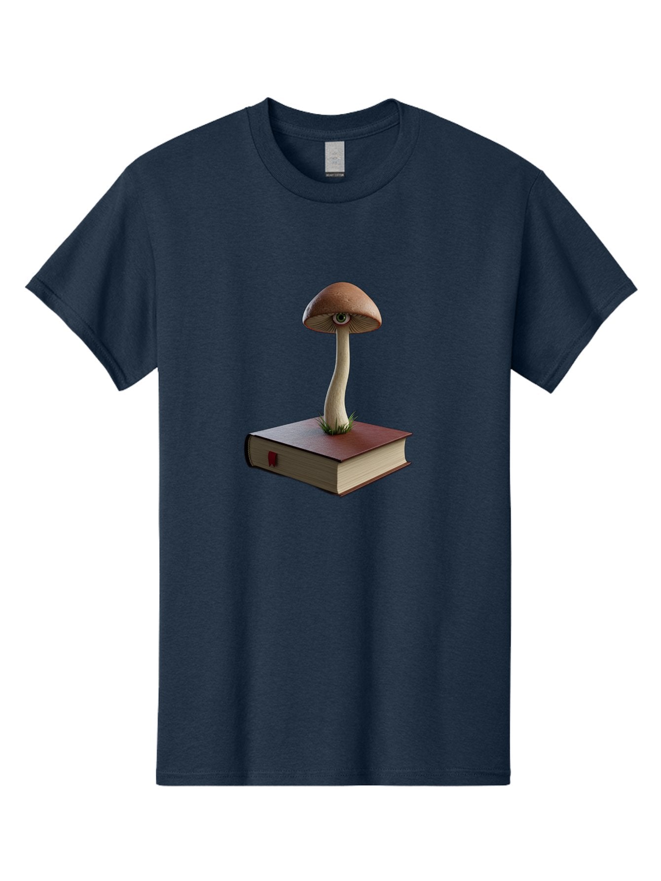 Mushroom-On-Book Men'S Graphic Tee, 100% Cotton, Comfortable Casual Summer Wear, Machine Washable, Vintage Camera, Old Camera, Antique Camera, Black Camera, Classic Photography, Photography Equipment, Nostalgic Device, Film Camera, Camera Art Bag840