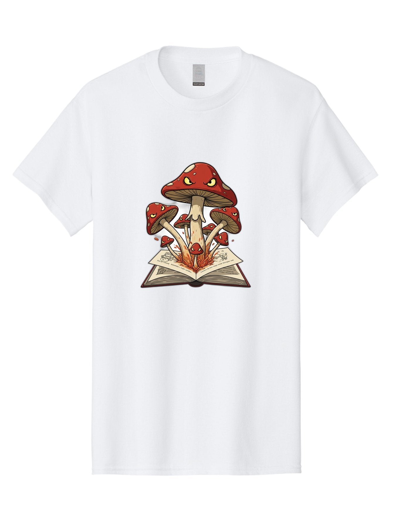 Mushrooms-Emerging-From-Book-1 Men'S Graphic Tee, 100% Cotton, Comfortable Casual Summer Wear, Machine Washable, Vintage Camera, Old Camera, Antique Camera, Black Camera, Classic Photography, Photography Equipment, Nostalgic Device, Bag842 3