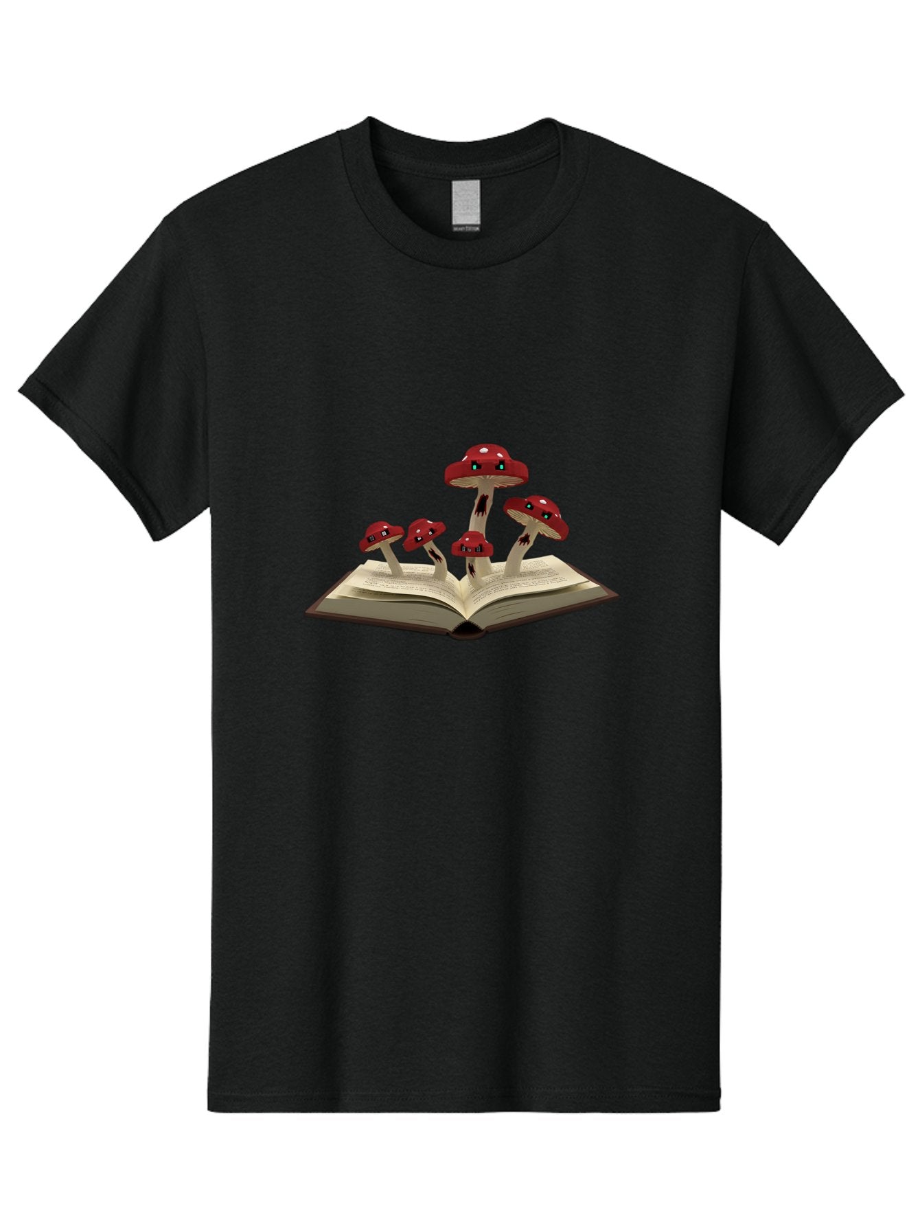 Mushrooms-Growing-From-Book Men'S Graphic Tee, 100% Cotton, Comfortable Casual Summer Wear, Machine Washable, Vintage Camera, Old Camera, Antique Camera, Black Camera, Classic Photography, Photography Equipment, Nostalgic Device, Film Camera, Bag844 8