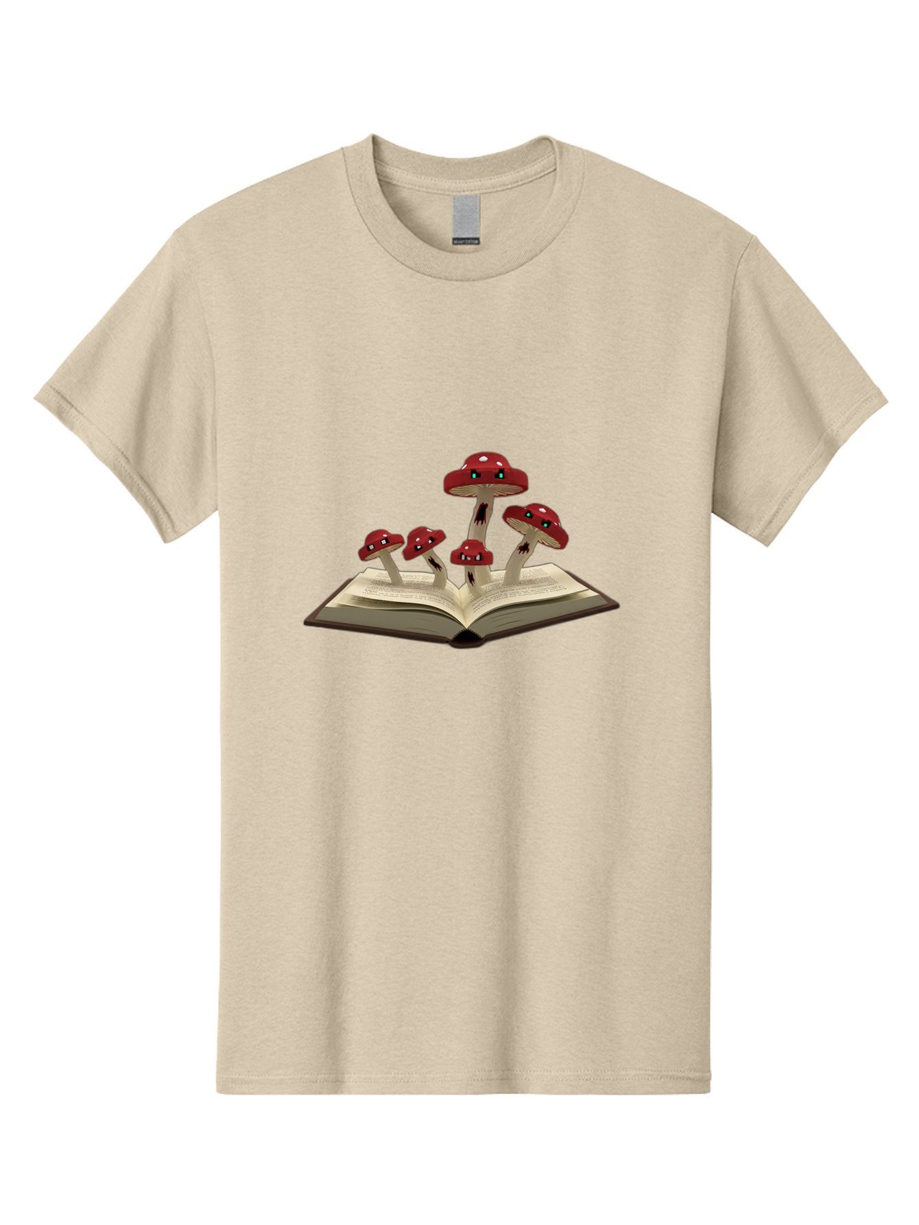 Mushrooms-Growing-From-Book Men'S Graphic Tee, 100% Cotton, Comfortable Casual Summer Wear, Machine Washable, Vintage Camera, Old Camera, Antique Camera, Black Camera, Classic Photography, Photography Equipment, Nostalgic Device, Film Camera, Bag844 12