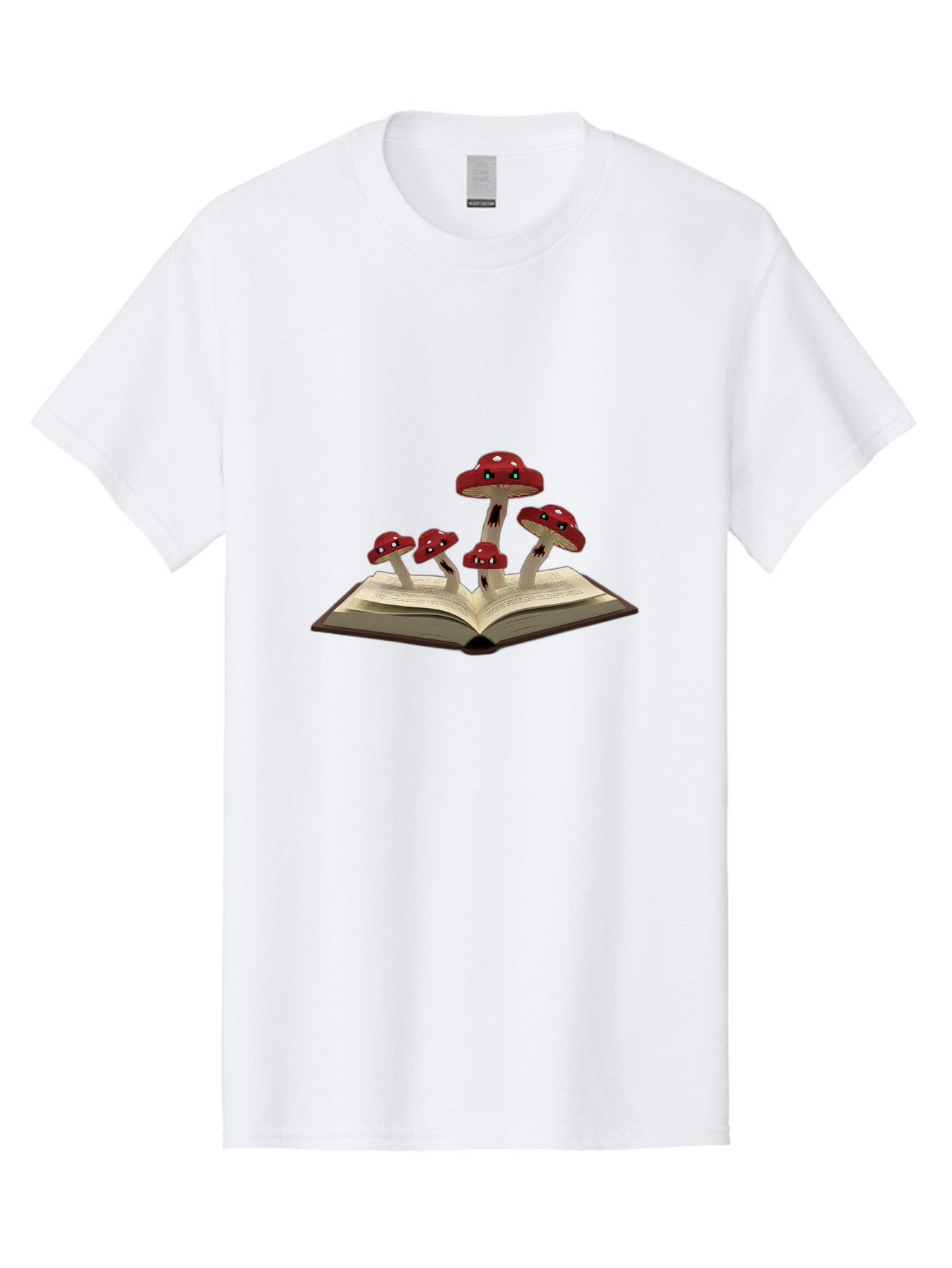 Mushrooms-Growing-From-Book Men'S Graphic Tee, 100% Cotton, Comfortable Casual Summer Wear, Machine Washable, Vintage Camera, Old Camera, Antique Camera, Black Camera, Classic Photography, Photography Equipment, Nostalgic Device, Film Camera, Bag844 15