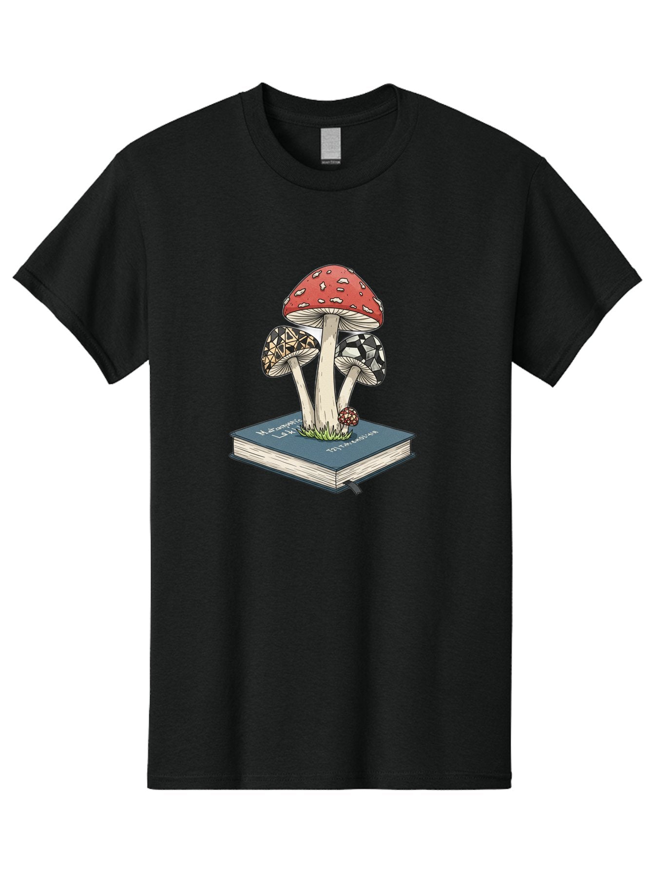 Mushrooms-On-Book-1 Men'S Graphic Tee, 100% Cotton, Comfortable Casual Summer Wear, Machine Washable, Vintage Camera, Old Camera, Antique Camera, Black Camera, Classic Photography, Photography Equipment, Nostalgic Device, Film Camera, Bag845 4