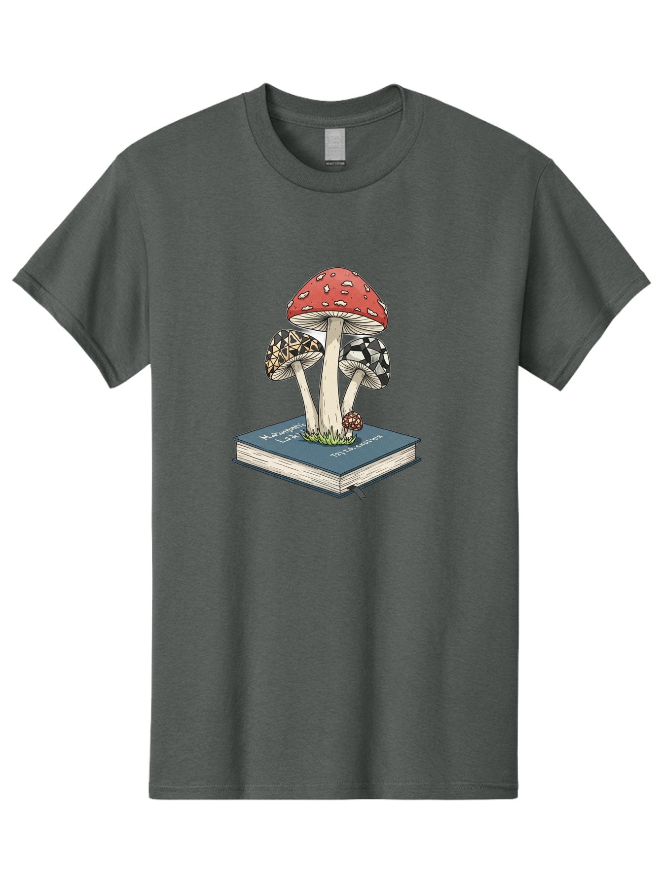 Mushrooms-On-Book-1 Men'S Graphic Tee, 100% Cotton, Comfortable Casual Summer Wear, Machine Washable, Vintage Camera, Old Camera, Antique Camera, Black Camera, Classic Photography, Photography Equipment, Nostalgic Device, Film Camera, Bag845 14