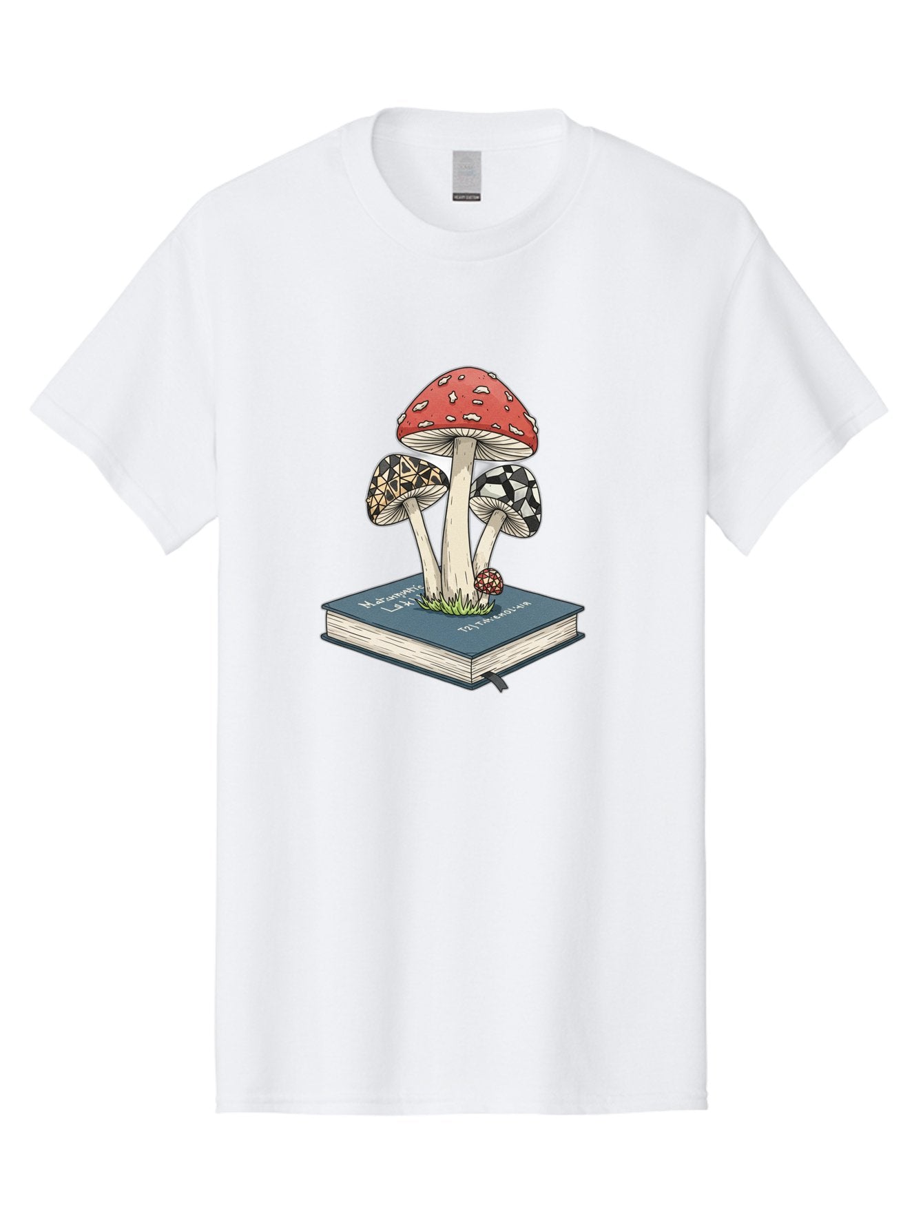 Mushrooms-On-Book-1 Men'S Graphic Tee, 100% Cotton, Comfortable Casual Summer Wear, Machine Washable, Vintage Camera, Old Camera, Antique Camera, Black Camera, Classic Photography, Photography Equipment, Nostalgic Device, Film Camera, Bag845 11