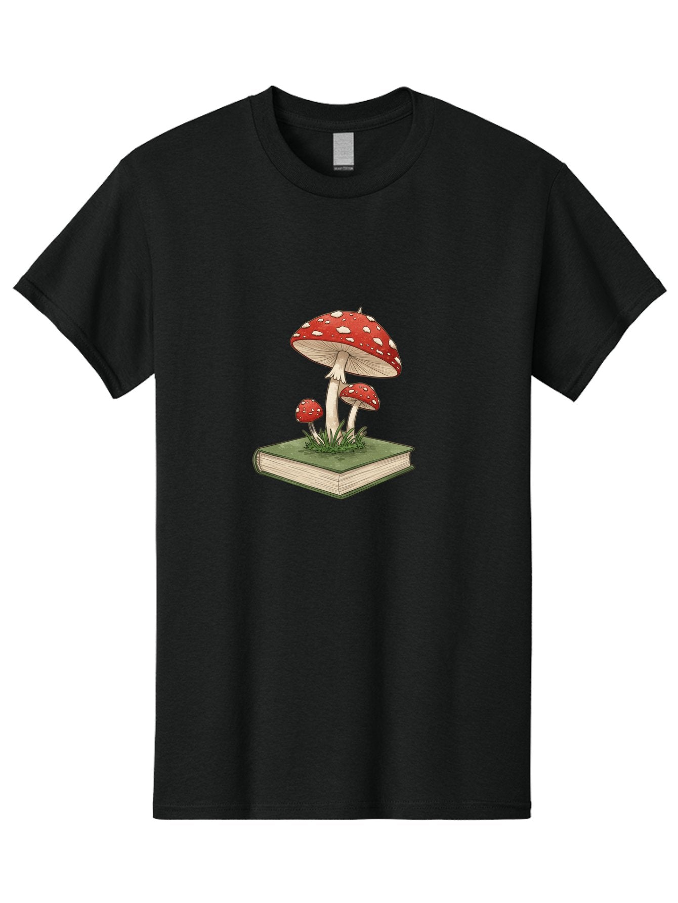 Mushrooms-On-Book-2 Men'S Graphic Tee, 100% Cotton, Comfortable Casual Summer Wear, Machine Washable, Vintage Camera, Old Camera, Antique Camera, Black Camera, Classic Photography, Photography Equipment, Nostalgic Device, Film Camera, Bag846