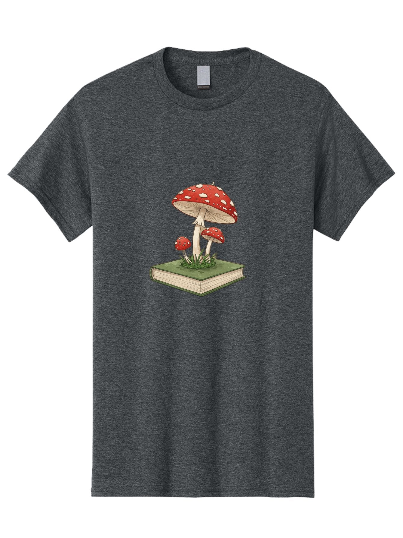 Mushrooms-On-Book-2 Men'S Graphic Tee, 100% Cotton, Comfortable Casual Summer Wear, Machine Washable, Vintage Camera, Old Camera, Antique Camera, Black Camera, Classic Photography, Photography Equipment, Nostalgic Device, Film Camera, Bag846 15
