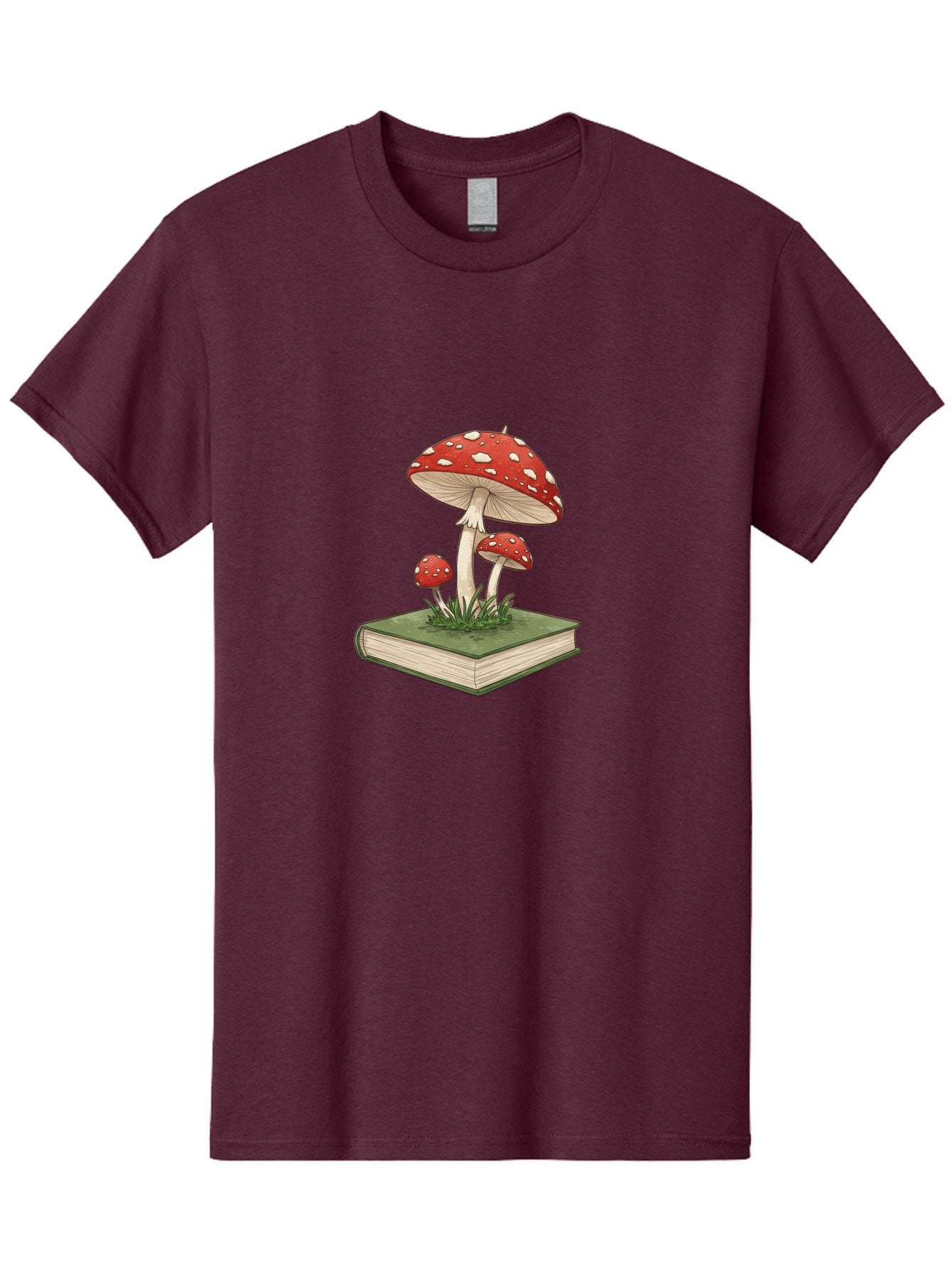 Mushrooms-On-Book-2 Men'S Graphic Tee, 100% Cotton, Comfortable Casual Summer Wear, Machine Washable, Vintage Camera, Old Camera, Antique Camera, Black Camera, Classic Photography, Photography Equipment, Nostalgic Device, Film Camera, Bag846 5