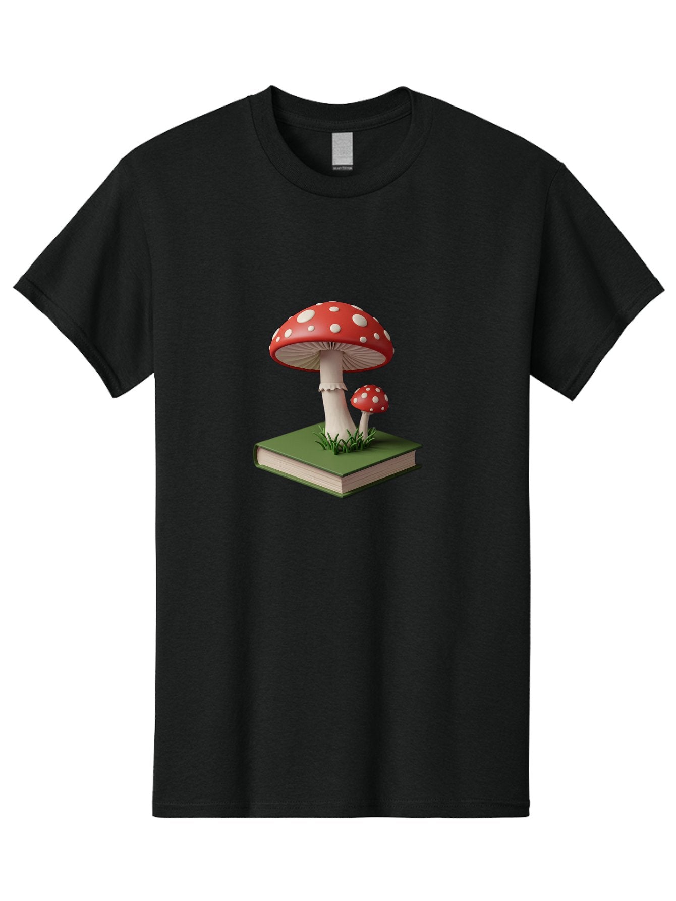 Mushrooms-On-Book-3 Men'S Graphic Tee, 100% Cotton, Comfortable Casual Summer Wear, Machine Washable, Vintage Camera, Old Camera, Antique Camera, Black Camera, Classic Photography, Photography Equipment, Nostalgic Device, Film Camera, Bag847 9