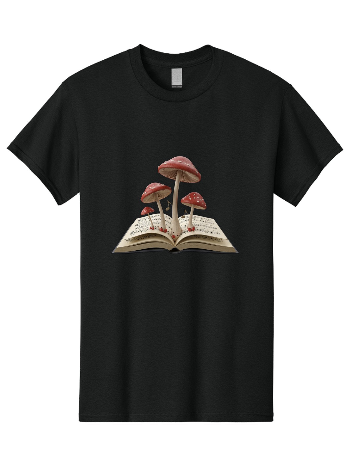 Mushrooms-Rising-From-Open-Book Men'S Graphic Tee, 100% Cotton, Comfortable Casual Summer Wear, Machine Washable, Vintage Camera, Old Camera, Antique Camera, Black Camera, Classic Photography, Photography Equipment, Nostalgic Device, Bag849 5