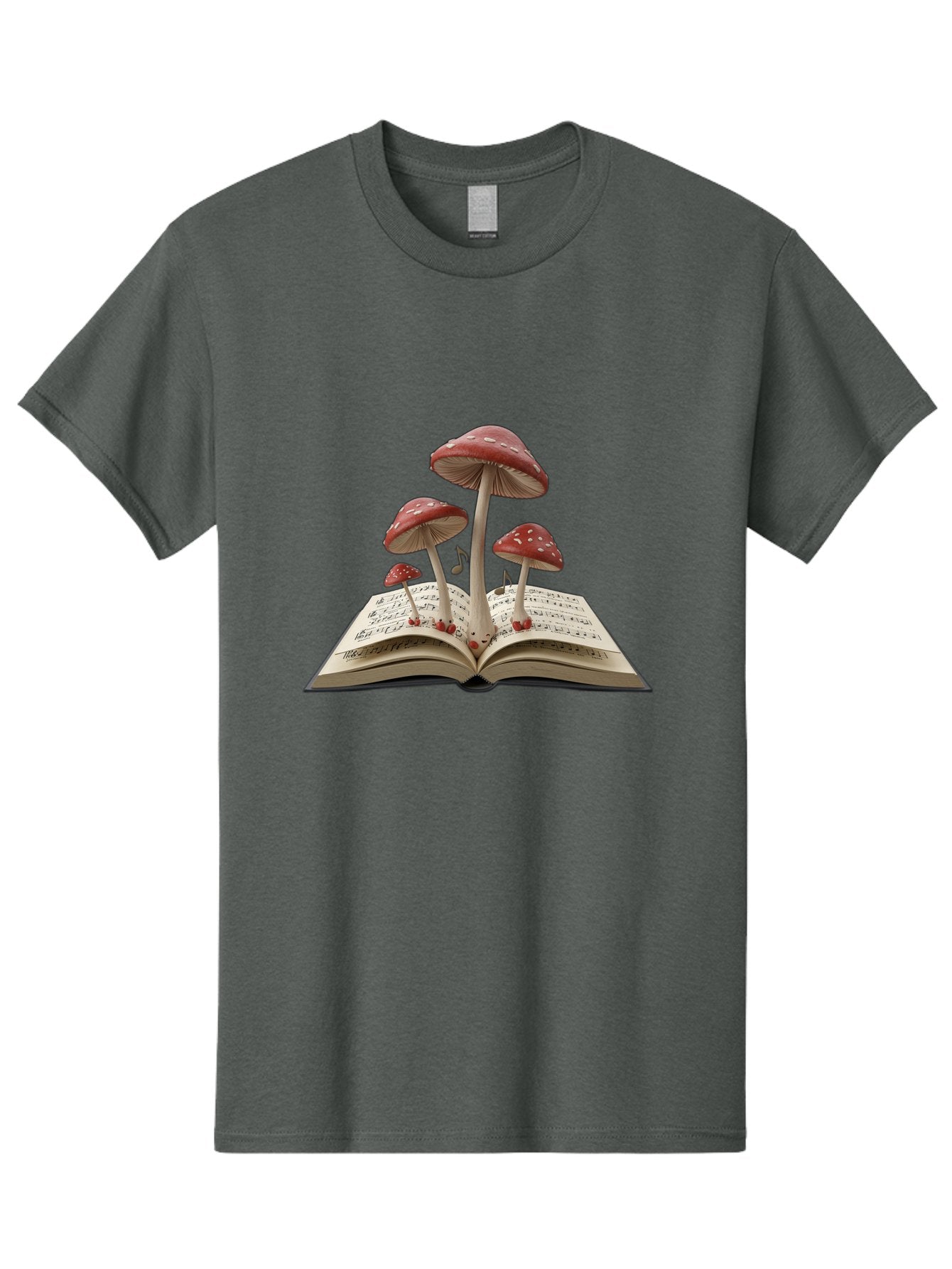 Mushrooms-Rising-From-Open-Book Men'S Graphic Tee, 100% Cotton, Comfortable Casual Summer Wear, Machine Washable, Vintage Camera, Old Camera, Antique Camera, Black Camera, Classic Photography, Photography Equipment, Nostalgic Device, Bag849