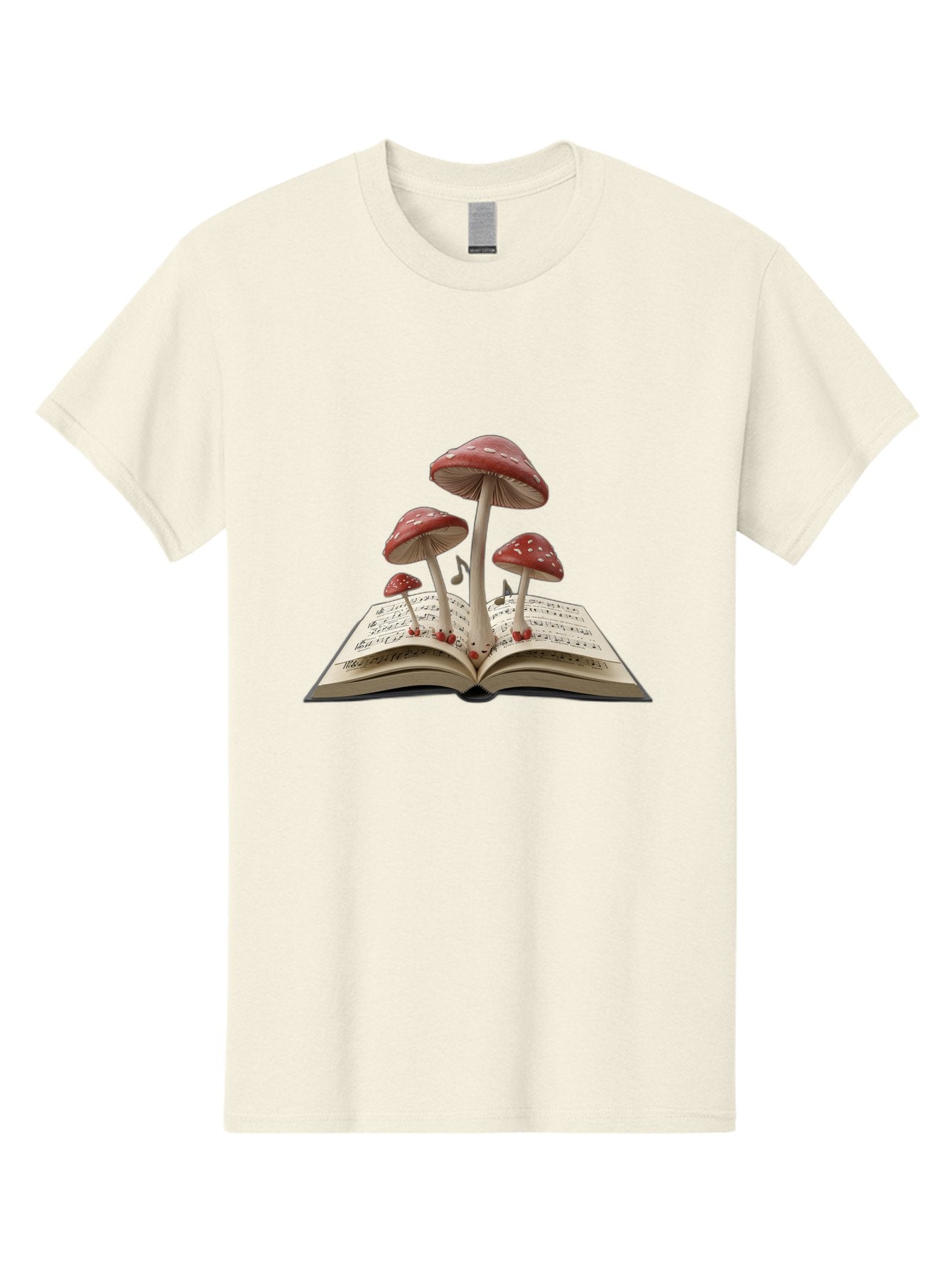Mushrooms-Rising-From-Open-Book Men'S Graphic Tee, 100% Cotton, Comfortable Casual Summer Wear, Machine Washable, Vintage Camera, Old Camera, Antique Camera, Black Camera, Classic Photography, Photography Equipment, Nostalgic Device, Bag849 8