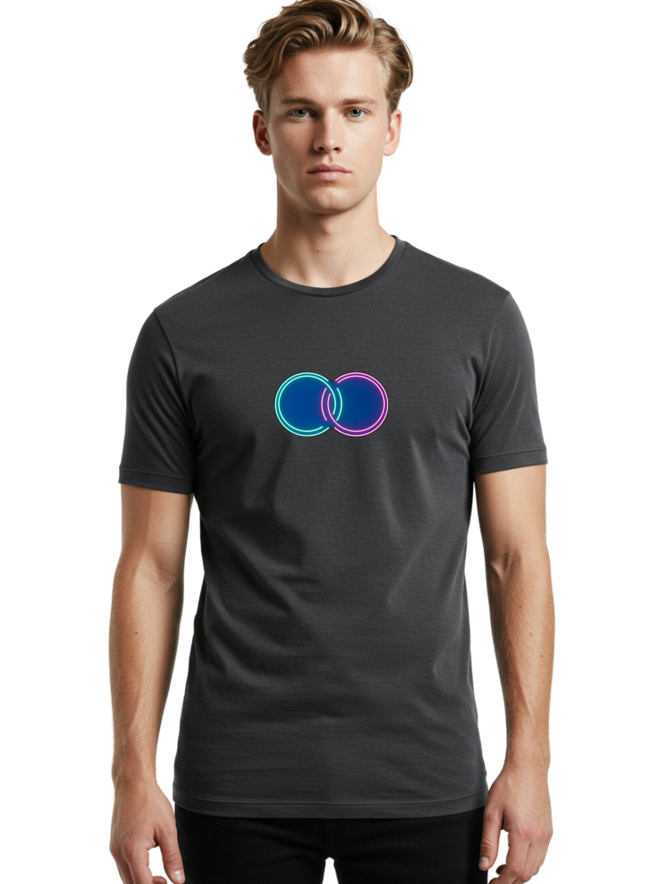 Neon-Circles Men'S Graphic Tee, 100% Cotton, Comfortable Casual Summer Wear, Machine Washable, Vintage Camera, Old Camera, Antique Camera, Black Camera, Classic Photography, Photography Equipment, Nostalgic Device, Film Camera, Camera Art Bag855 16