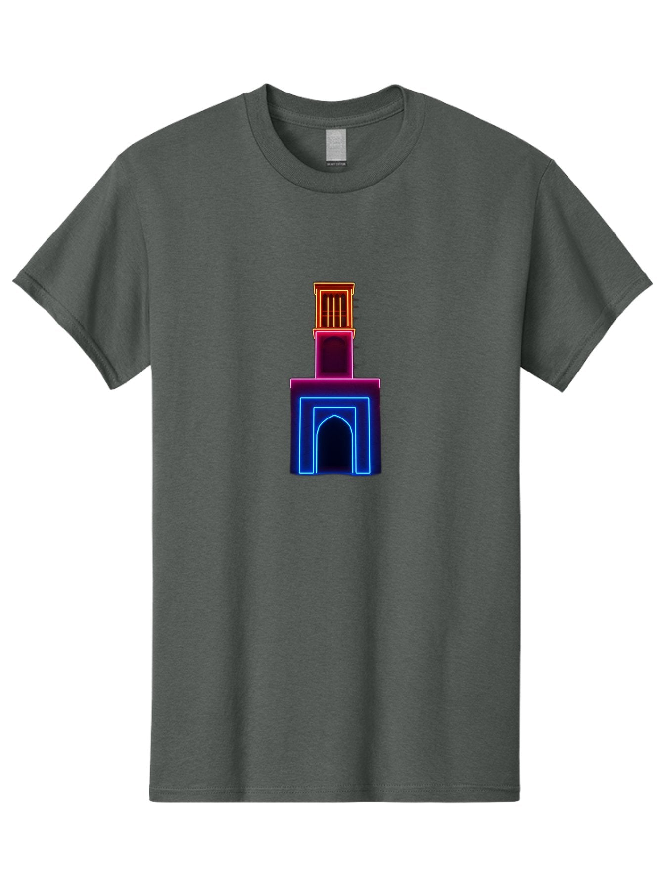 Neon-Tower-With-Archway Men'S Graphic Tee, 100% Cotton, Comfortable Casual Summer Wear, Machine Washable, Vintage Camera, Old Camera, Antique Camera, Black Camera, Classic Photography, Photography Equipment, Nostalgic Device, Film Camera, Bag856 15