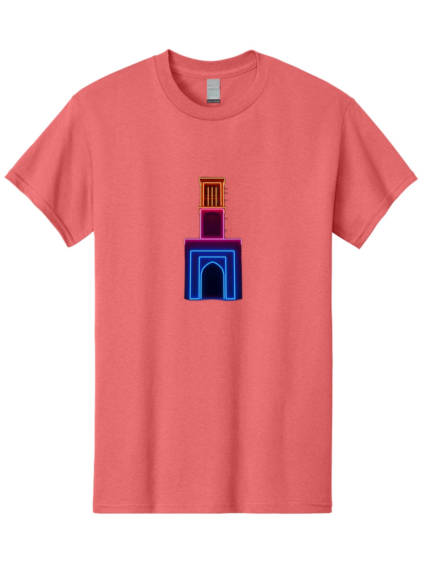 Neon-Tower-With-Archway Men'S Graphic Tee, 100% Cotton, Comfortable Casual Summer Wear, Machine Washable, Vintage Camera, Old Camera, Antique Camera, Black Camera, Classic Photography, Photography Equipment, Nostalgic Device, Film Camera, Bag856 13