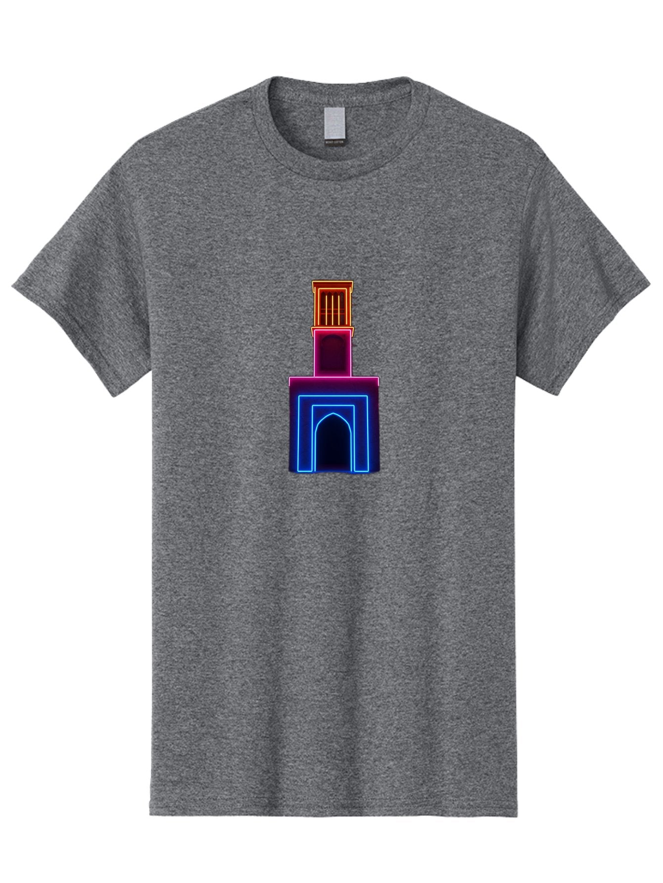 Neon-Tower-With-Archway Men'S Graphic Tee, 100% Cotton, Comfortable Casual Summer Wear, Machine Washable, Vintage Camera, Old Camera, Antique Camera, Black Camera, Classic Photography, Photography Equipment, Nostalgic Device, Film Camera, Bag856 7